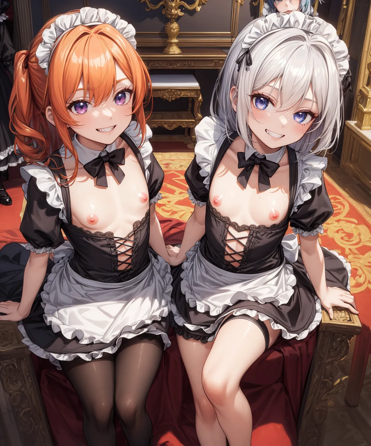 【「メイド」AIエロ画像（イラスト・アニメ・二次元風）516枚まとめ！(7ページ目)のエロ画像13枚目