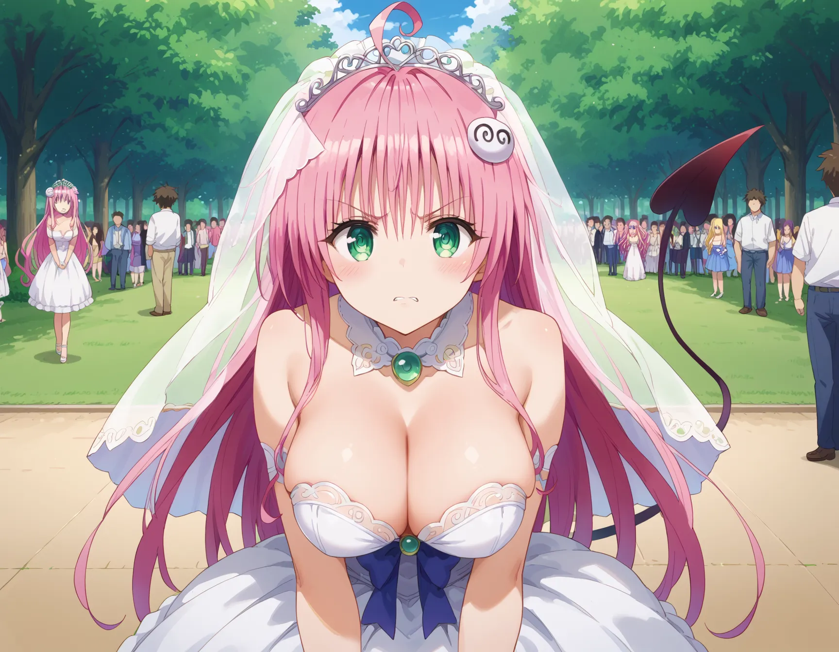 【「ウェディングドレス」AIエロ画像（イラスト・アニメ・二次元風）332枚まとめ！(4ページ目)のエロ画像27枚目