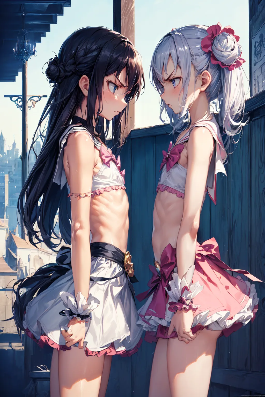 【「貧乳」AIエロ画像（イラスト・アニメ・二次元風）8390枚まとめ！(97ページ目)のエロ画像8枚目