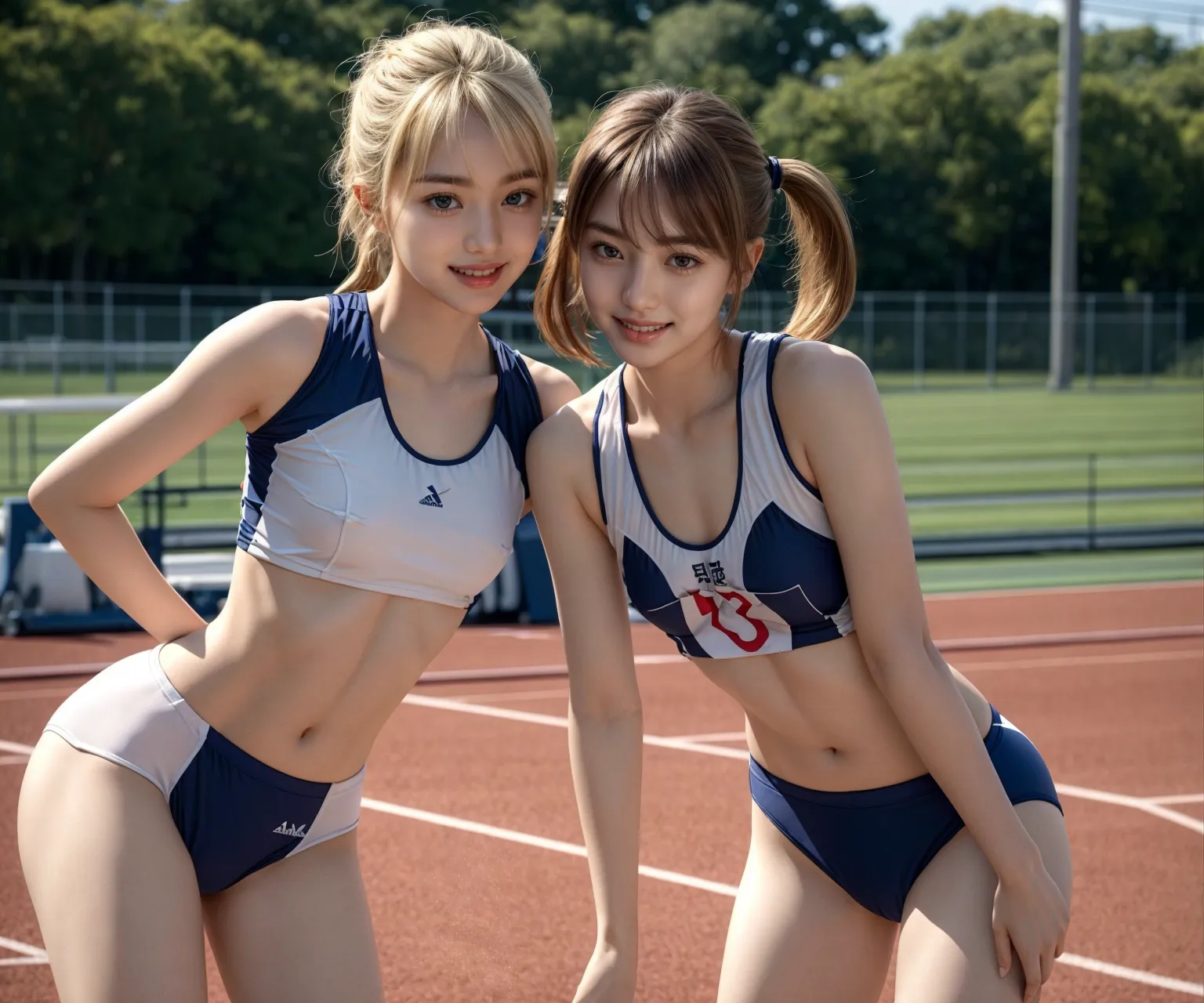 【「貧乳×陸上」AIエロ画像（リアル・実写・フォト風）248枚まとめ！(3ページ目)のエロ画像19枚目
