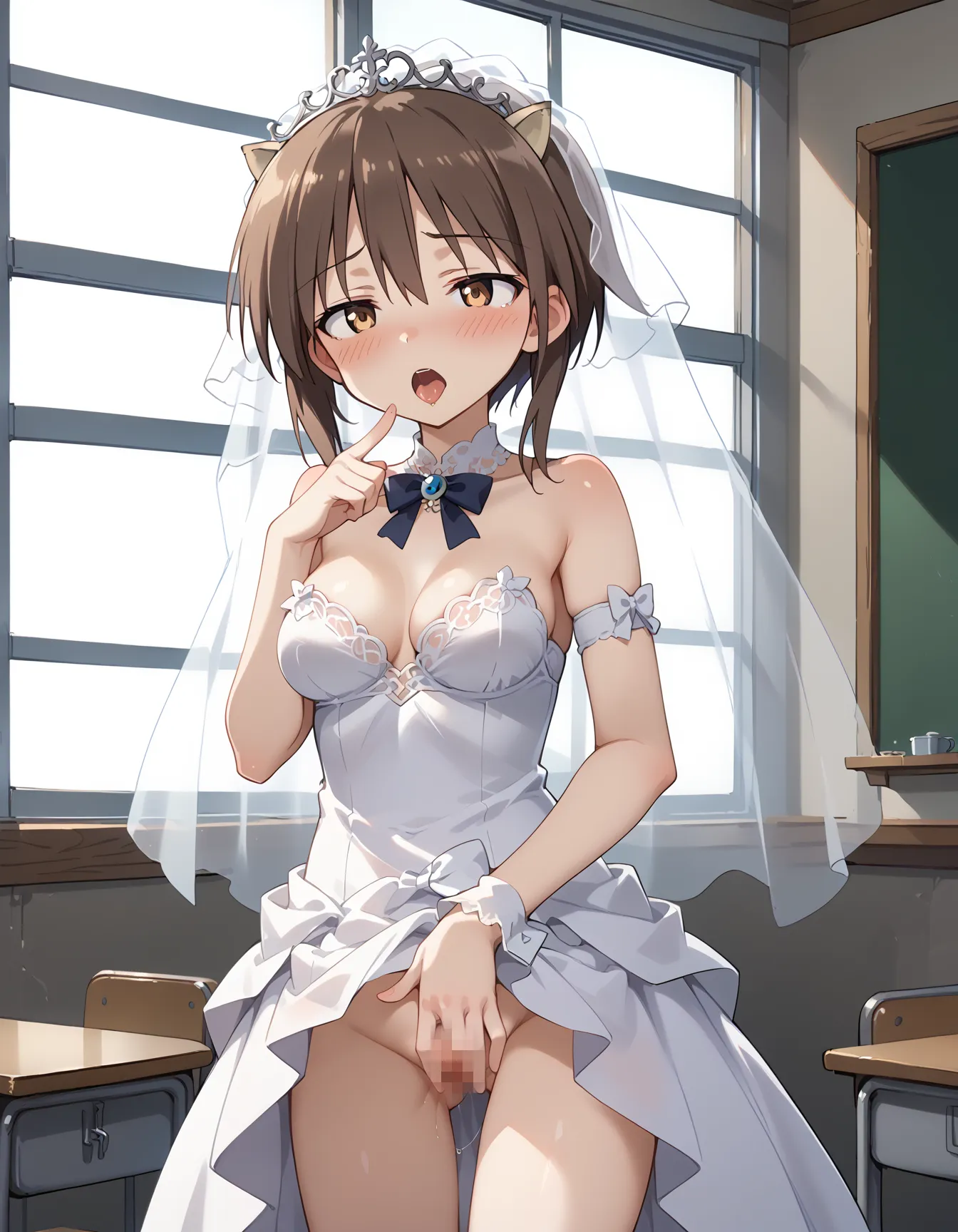 【「ウェディングドレス」AIエロ画像（イラスト・アニメ・二次元風）332枚まとめ！(4ページ目)のエロ画像25枚目