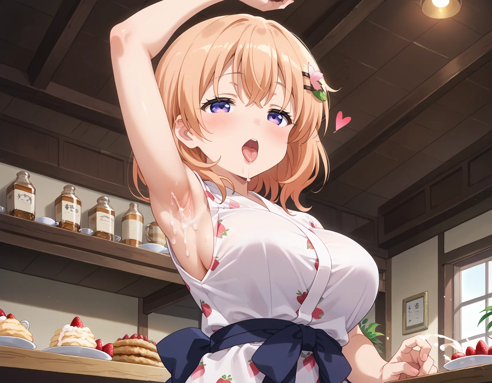 【「腋・脇」AIエロ画像（イラスト・アニメ・二次元風）4705枚まとめ！(54ページ目)のエロ画像11枚目
