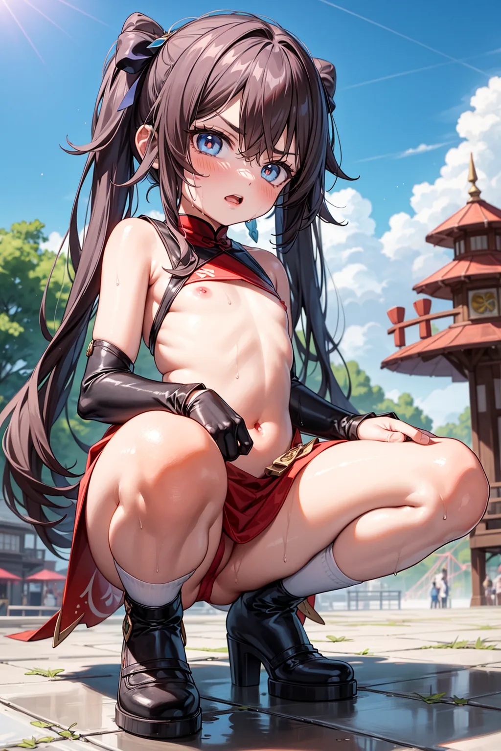 【「貧乳」AIエロ画像（イラスト・アニメ・二次元風）8390枚まとめ！(94ページ目)のエロ画像10枚目