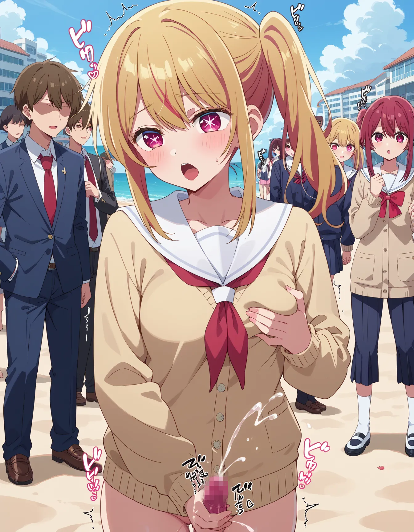 【「おまんこ×学制服」AIエロ画像（イラスト・アニメ・二次元風）845枚まとめ！(9ページ目)のエロ画像22枚目