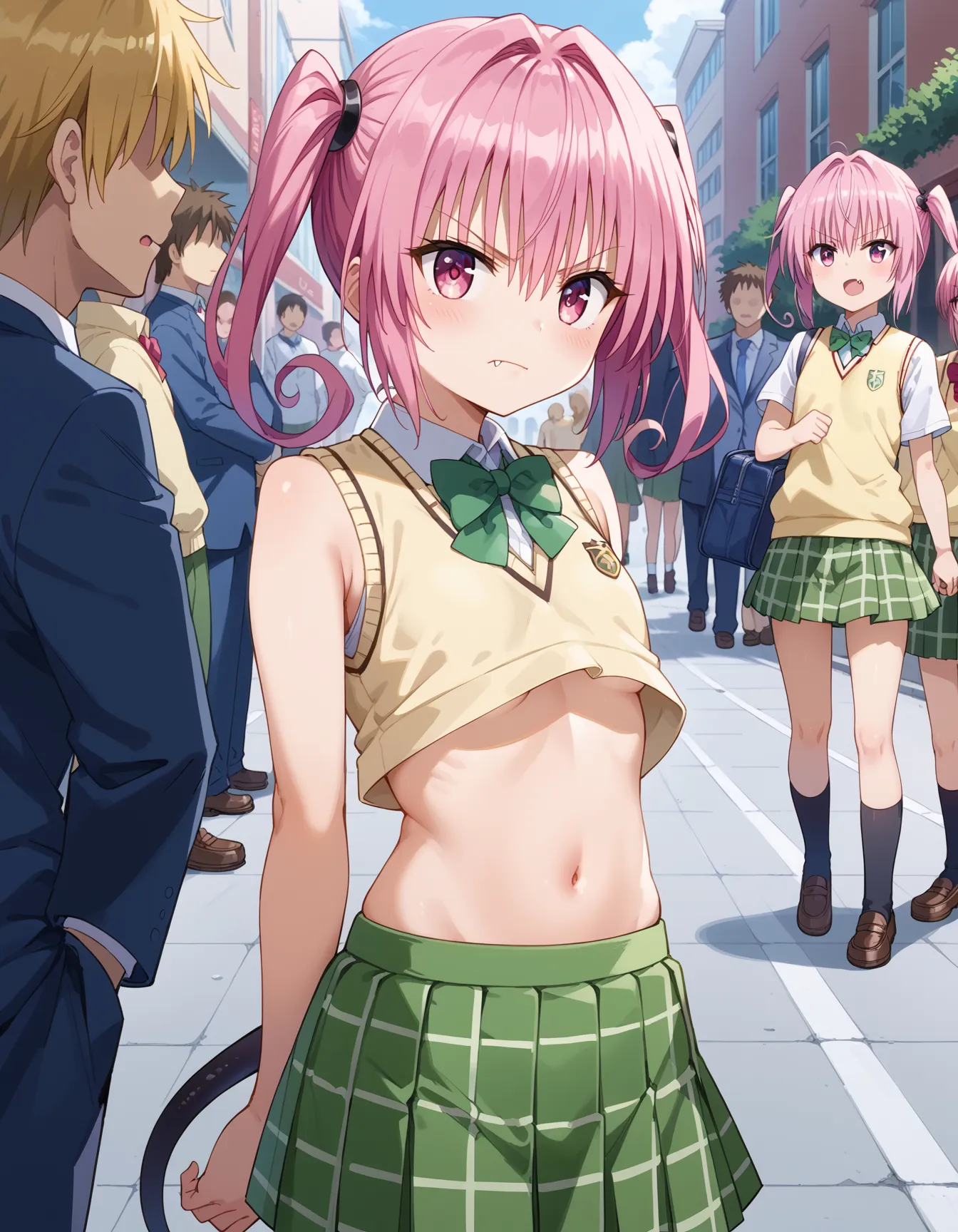 【「貧乳×学制服」AIエロ画像（イラスト・アニメ・二次元風）606枚まとめ！(7ページ目)のエロ画像10枚目