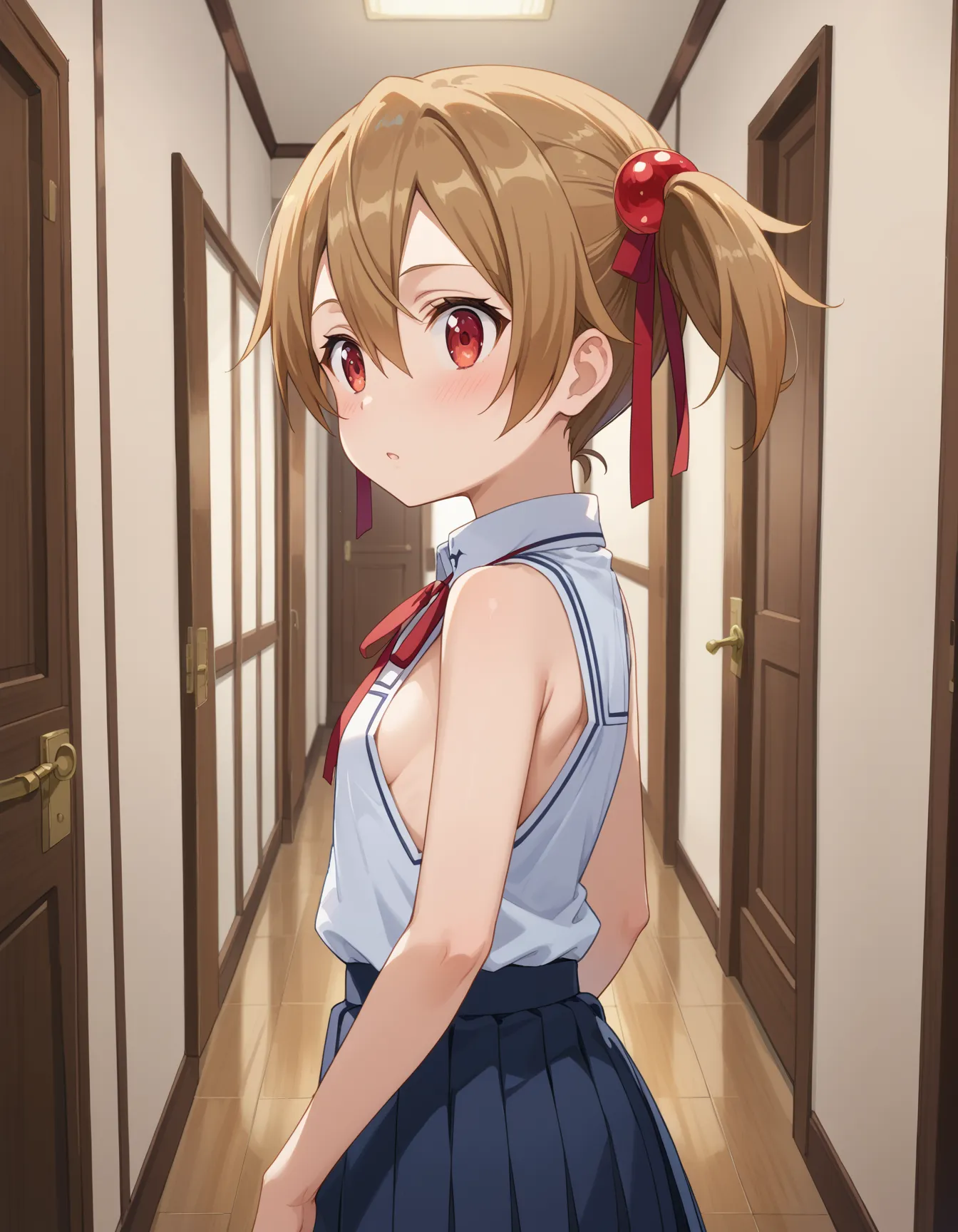 【「貧乳×学制服」AIエロ画像（イラスト・アニメ・二次元風）606枚まとめ！(7ページ目)のエロ画像7枚目