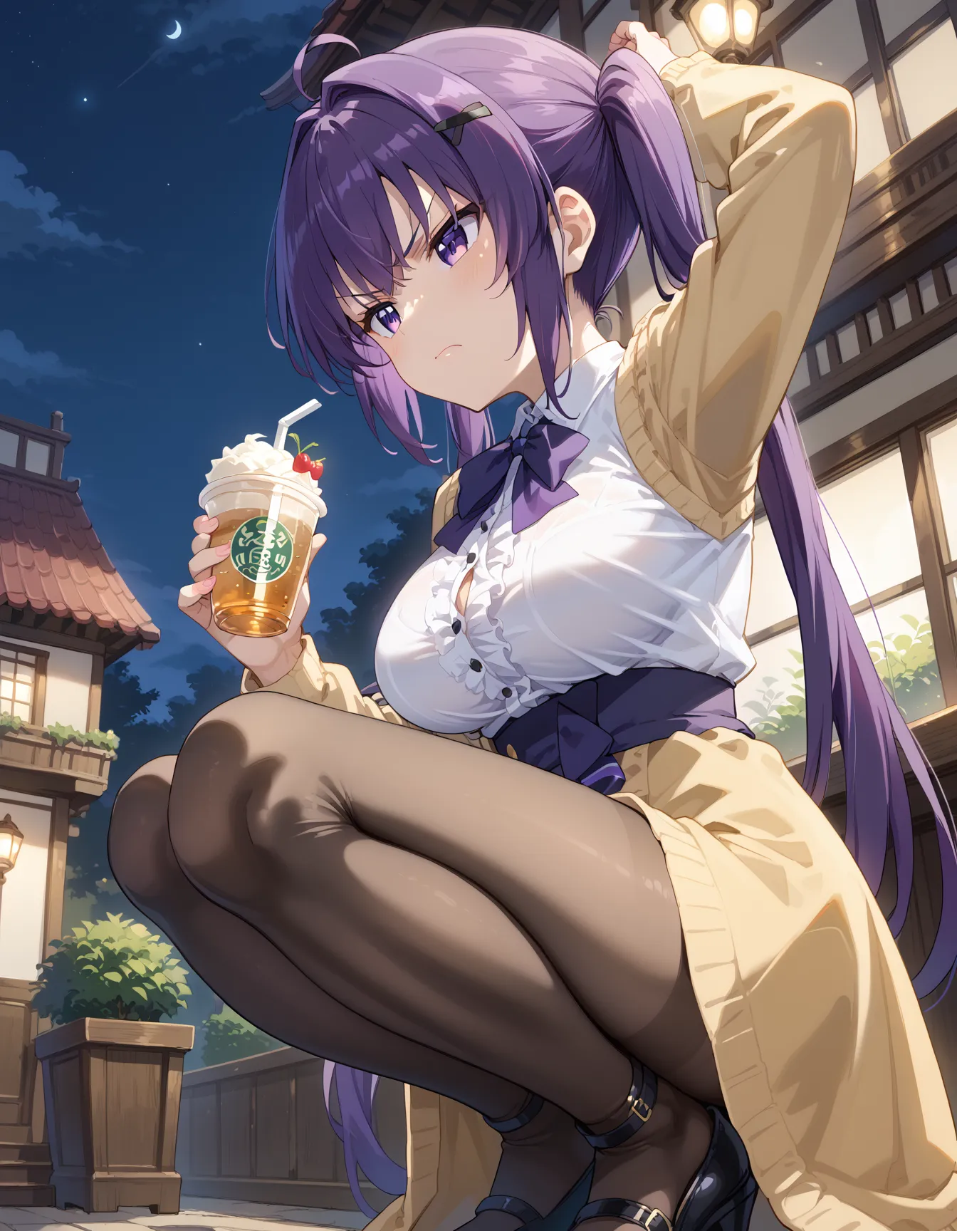 【「巨乳×パンスト」AIエロ画像（イラスト・アニメ・二次元風）575枚まとめ！(7ページ目)のエロ画像13枚目