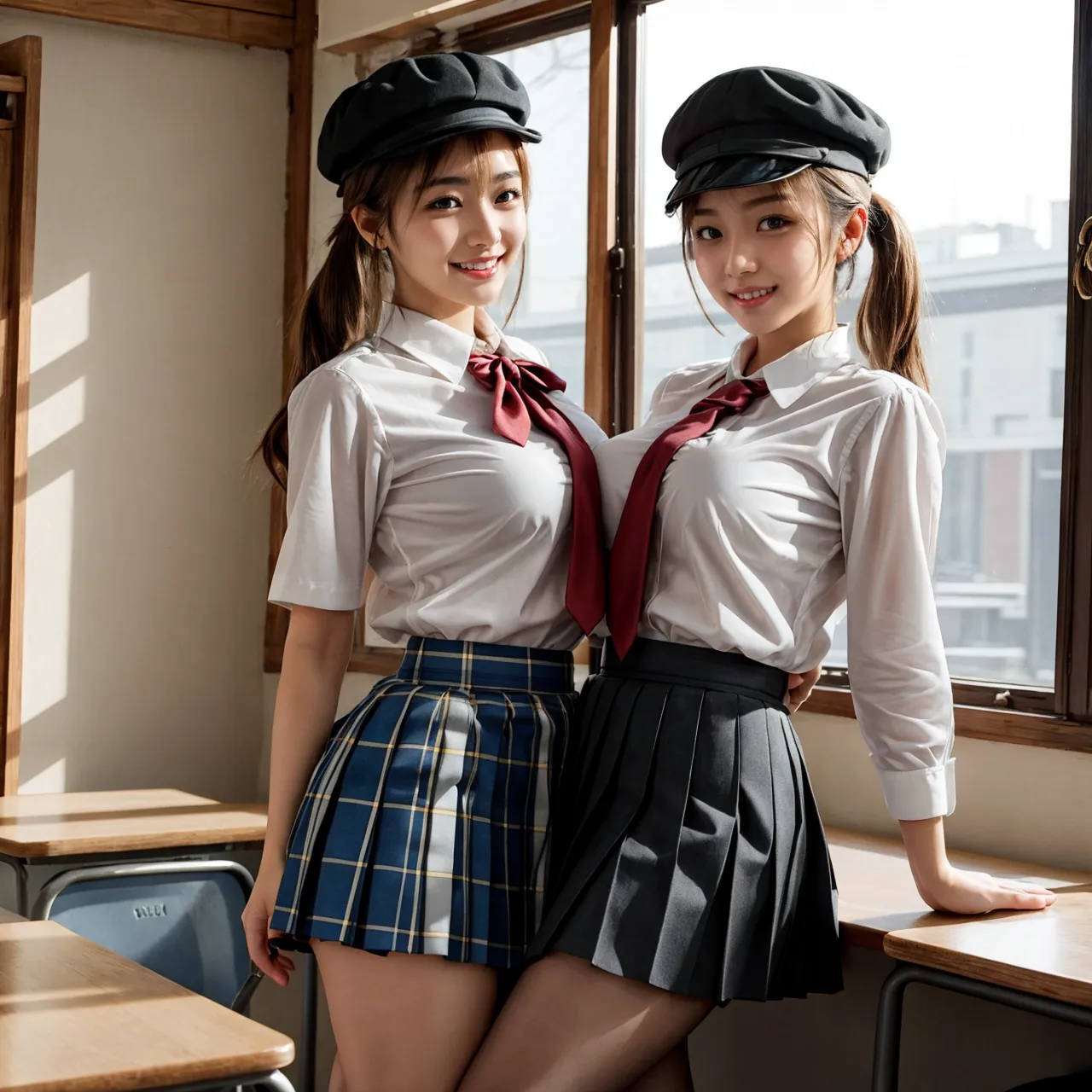 【「尻×学制服」AIエロ画像（リアル・実写・フォト風）2547枚まとめ！(27ページ目)のエロ画像8枚目