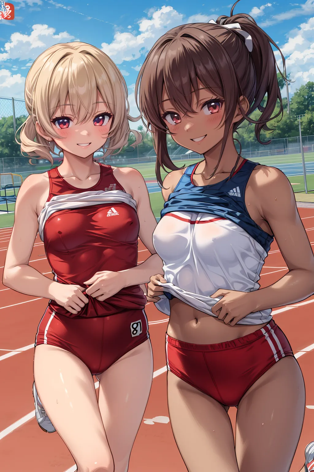 【「陸上」AIエロ画像（イラスト・アニメ・二次元風）160枚まとめ！(2ページ目)のエロ画像17枚目