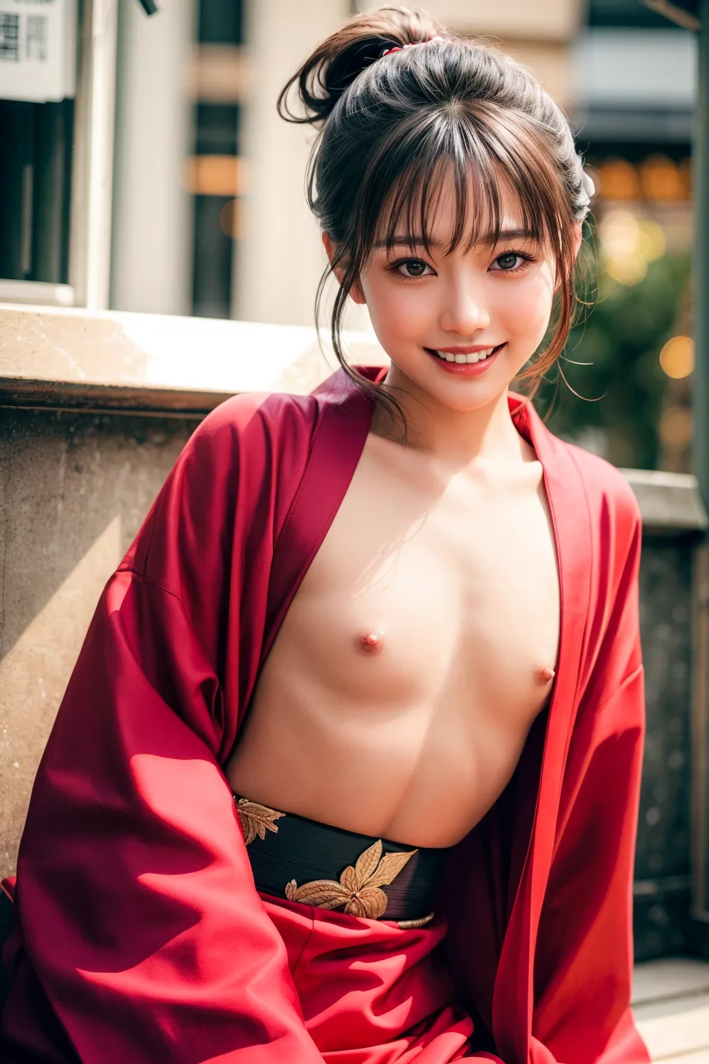 【「貧乳×着物」AIエロ画像（リアル・実写・フォト風）639枚まとめ！(6ページ目)のエロ画像23枚目