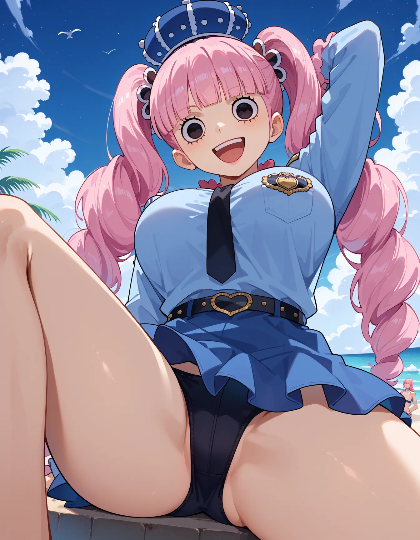 【「巨乳×女警官」AIエロ画像（イラスト・アニメ・二次元風）141枚まとめ！(2ページ目)のエロ画像12枚目
