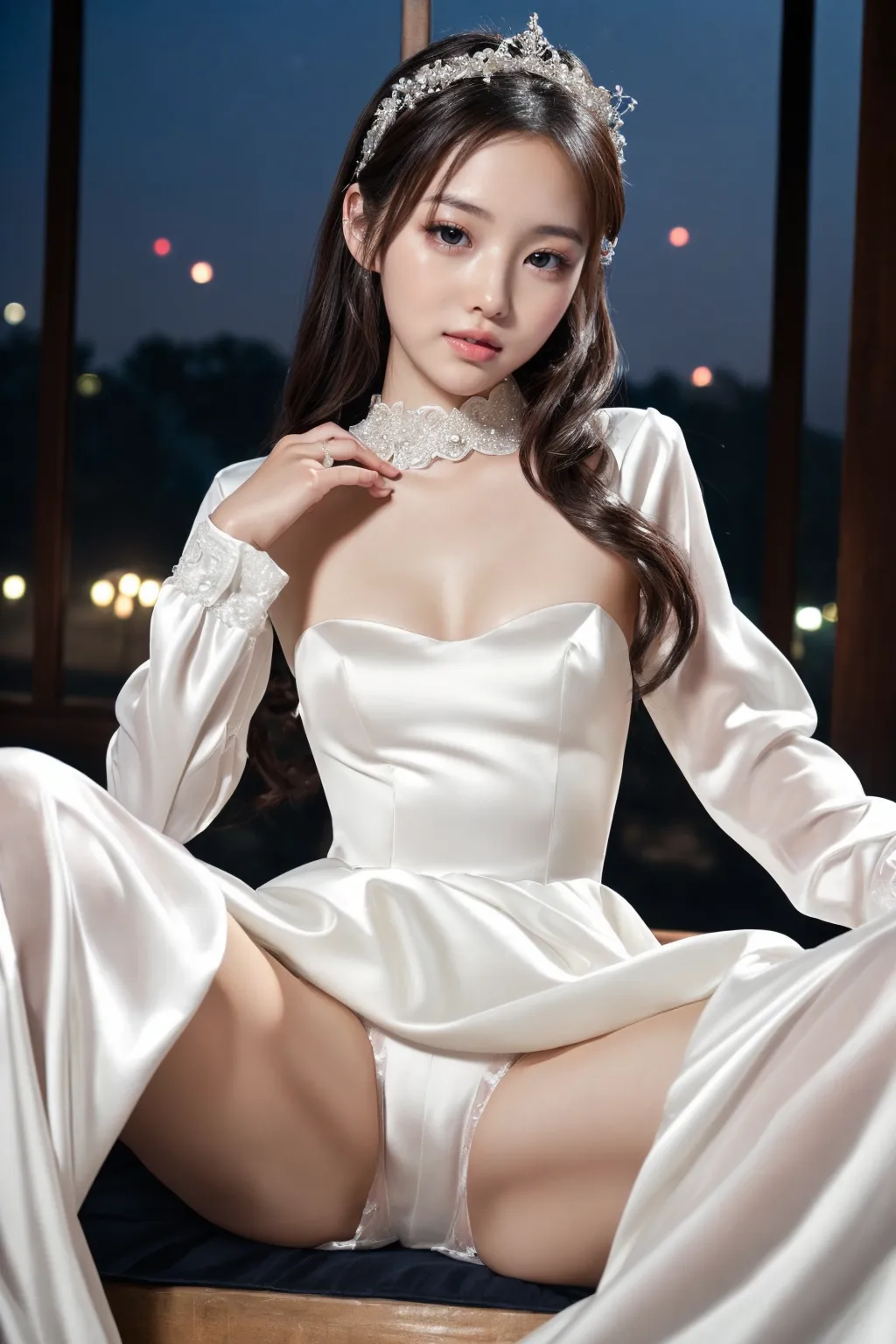 【「貧乳×ウェディングドレス」AIエロ画像（リアル・実写・フォト風）423枚まとめ！(5ページ目)のエロ画像14枚目