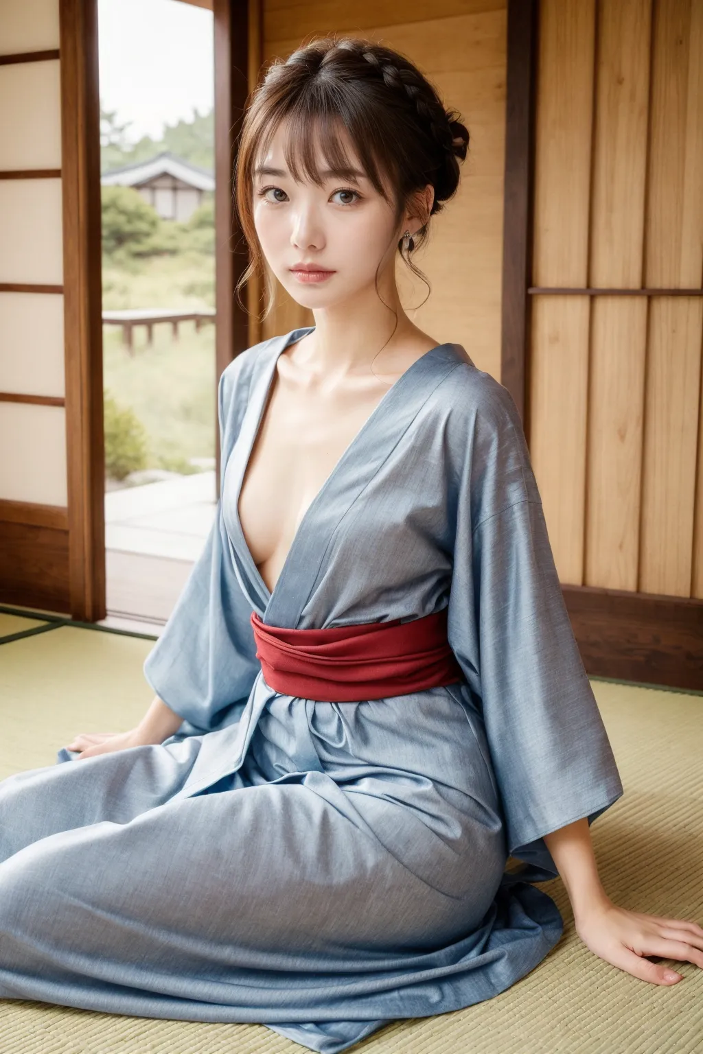 【「貧乳×着物」AIエロ画像（リアル・実写・フォト風）639枚まとめ！(6ページ目)のエロ画像17枚目