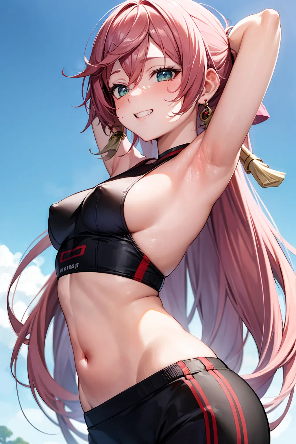 【「腋・脇」AIエロ画像（イラスト・アニメ・二次元風）4705枚まとめ！(48ページ目)のエロ画像13枚目