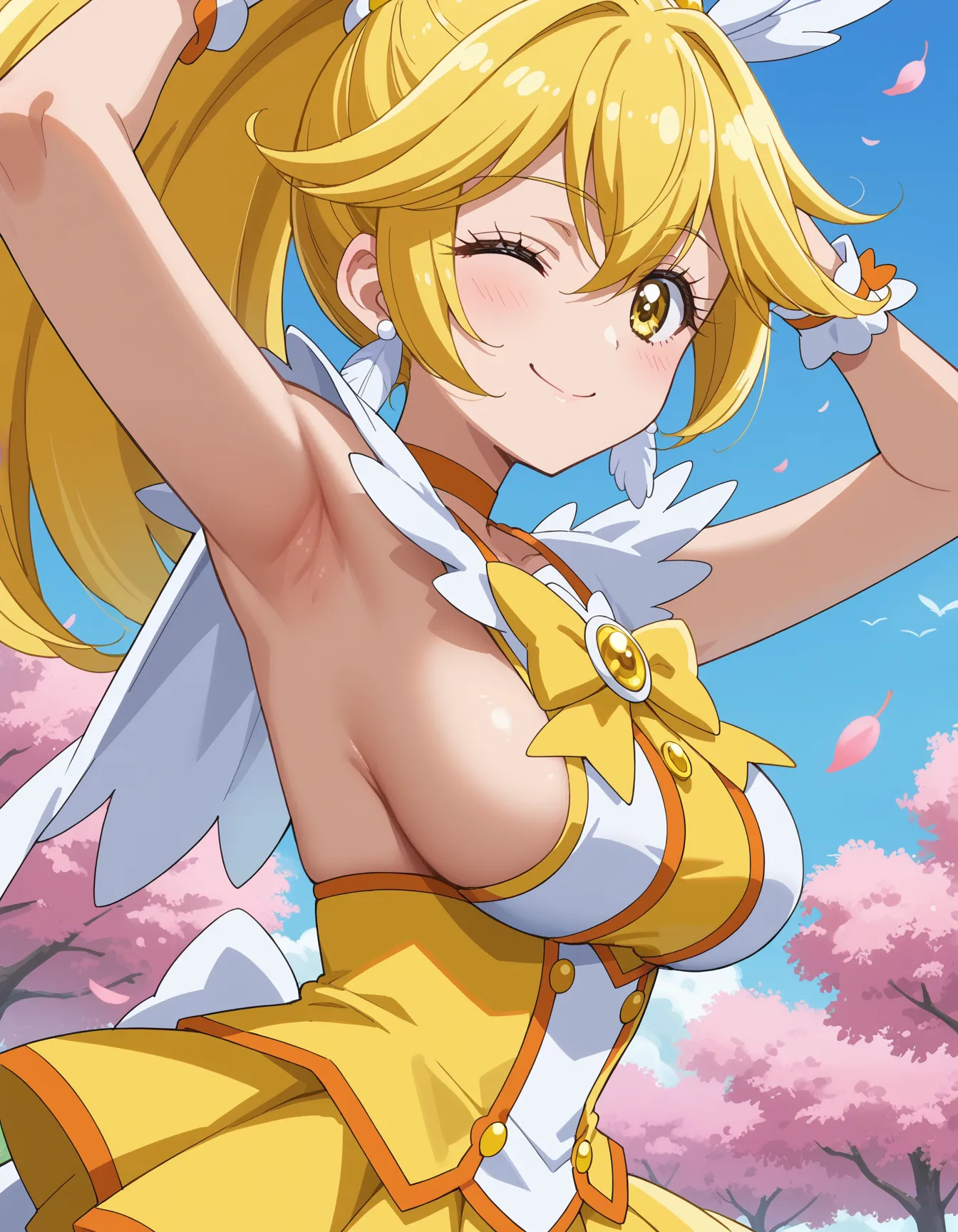 【「腋・脇」AIエロ画像（イラスト・アニメ・二次元風）4705枚まとめ！(46ページ目)のエロ画像7枚目