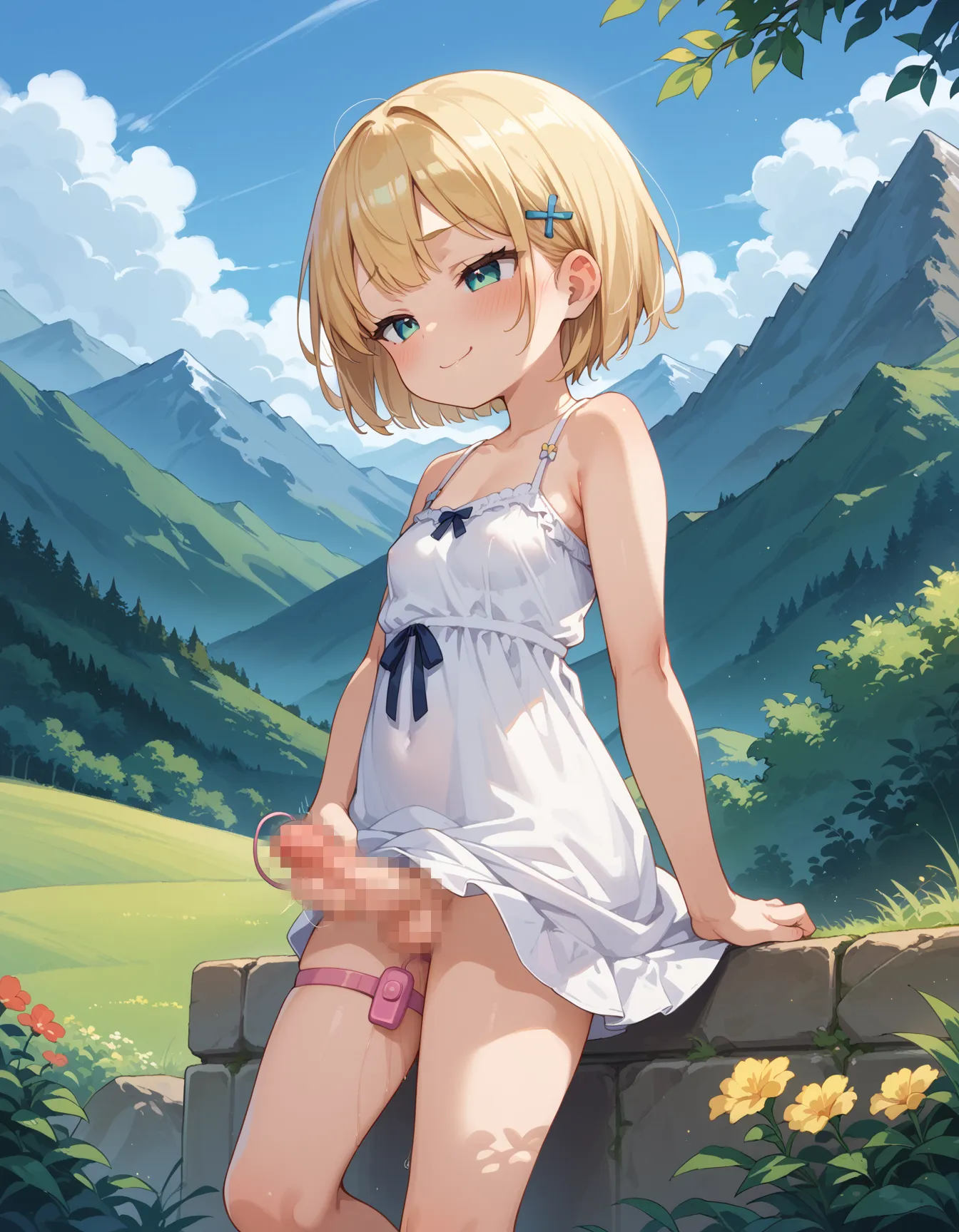 【「ふたなり×下着（ブラジャー・パンティ）」AIエロ画像（イラスト・アニメ・二次元風）352枚まとめ！(4ページ目)のエロ画像17枚目