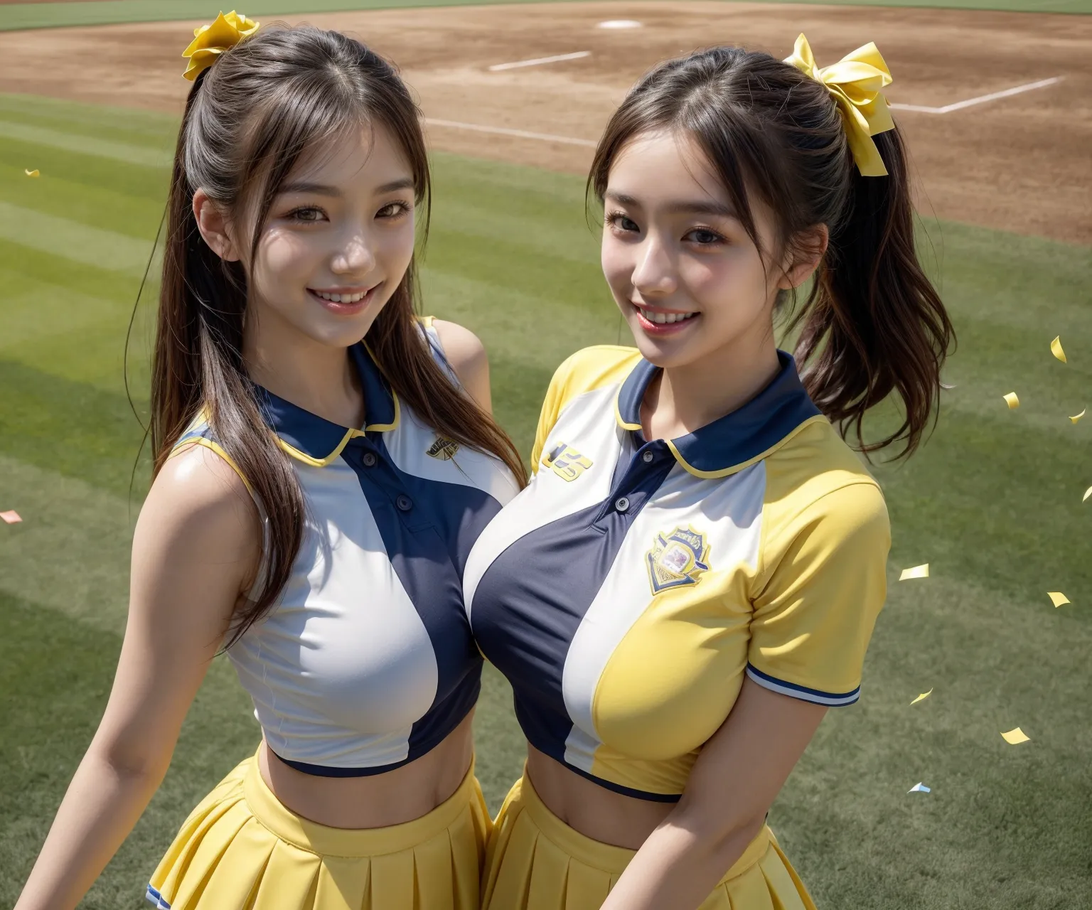 【「爆乳・超乳×チアリーダー」AIエロ画像（リアル・実写・フォト風）199枚まとめ！(2ページ目)のエロ画像28枚目