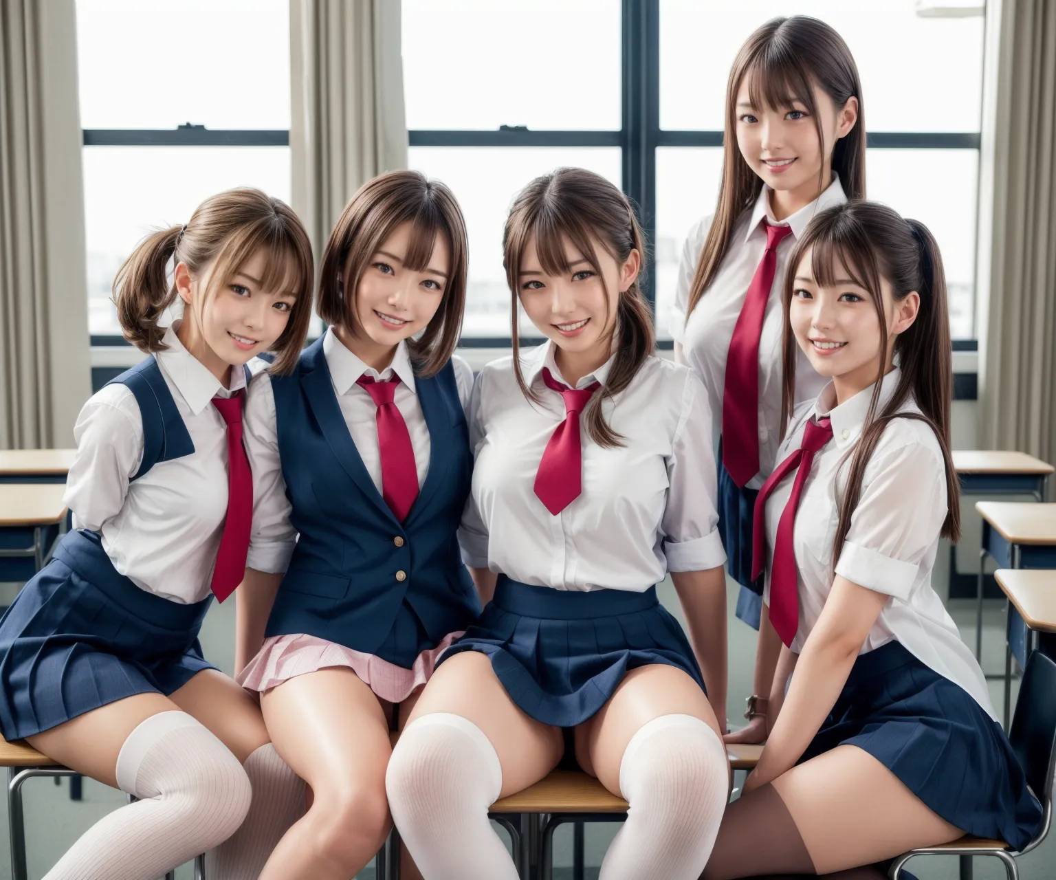 【「尻×学制服」AIエロ画像（リアル・実写・フォト風）2547枚まとめ！(24ページ目)のエロ画像10枚目