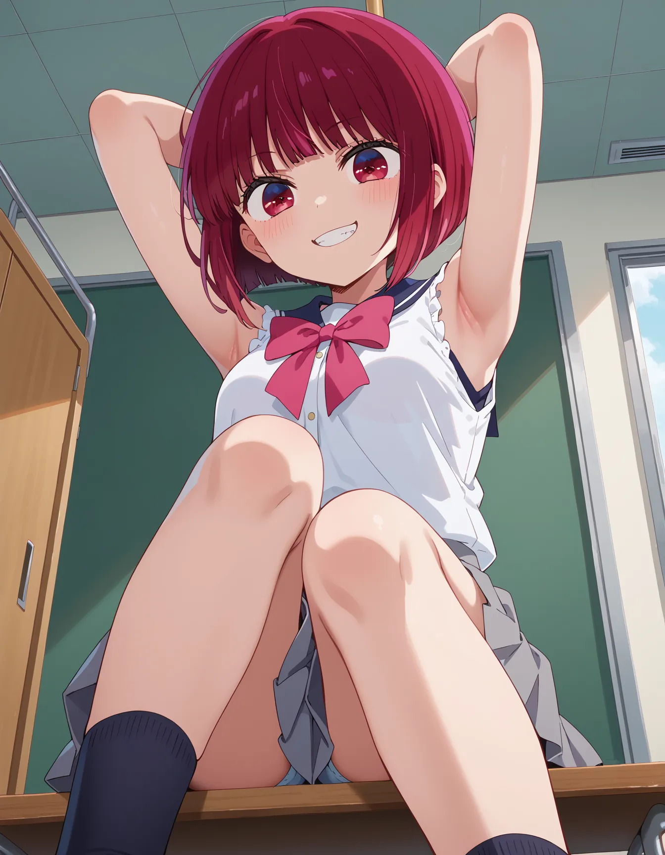 【「学制服」AIエロ画像（イラスト・アニメ・二次元風）4855枚まとめ！(45ページ目)のエロ画像11枚目