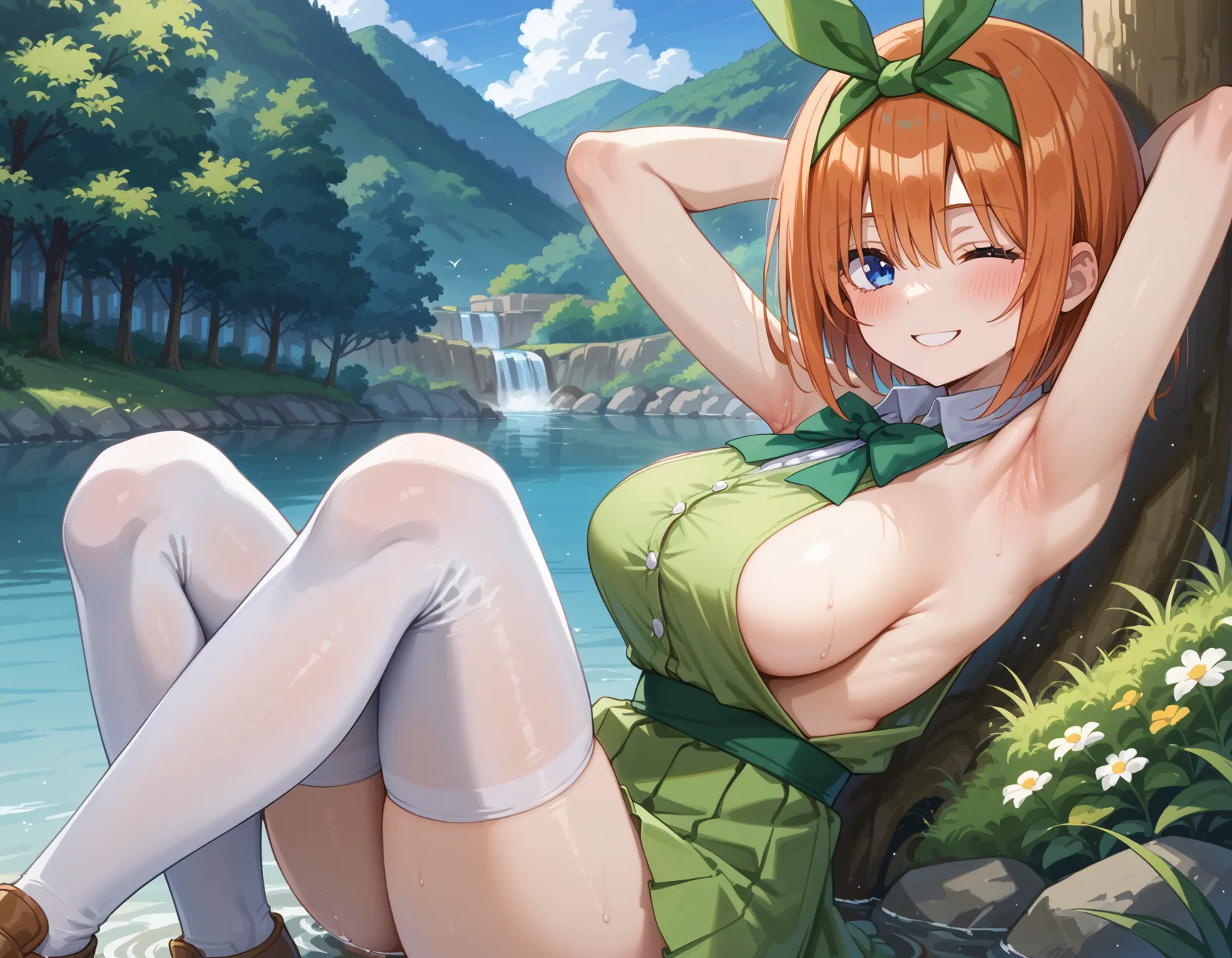 【「腋・脇」AIエロ画像（イラスト・アニメ・二次元風）4705枚まとめ！(44ページ目)のエロ画像17枚目