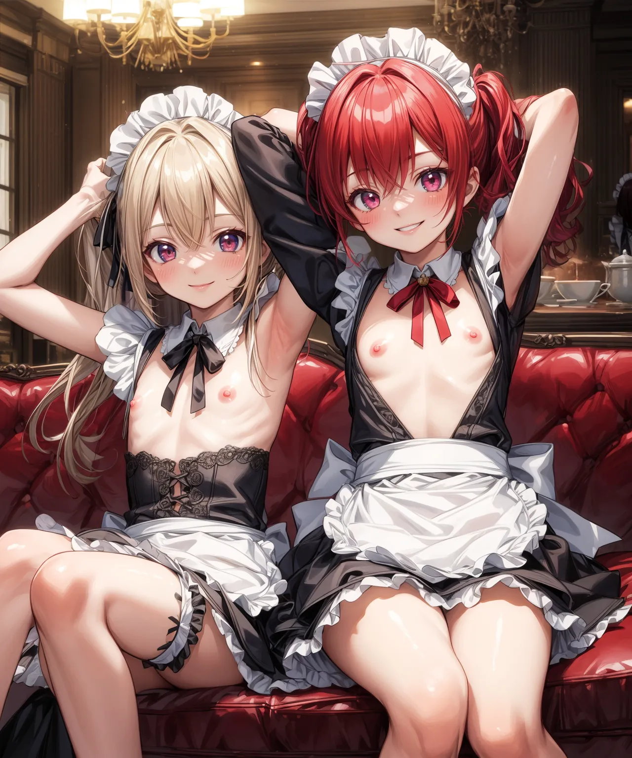 【「メイド」AIエロ画像（イラスト・アニメ・二次元風）516枚まとめ！(5ページ目)のエロ画像20枚目