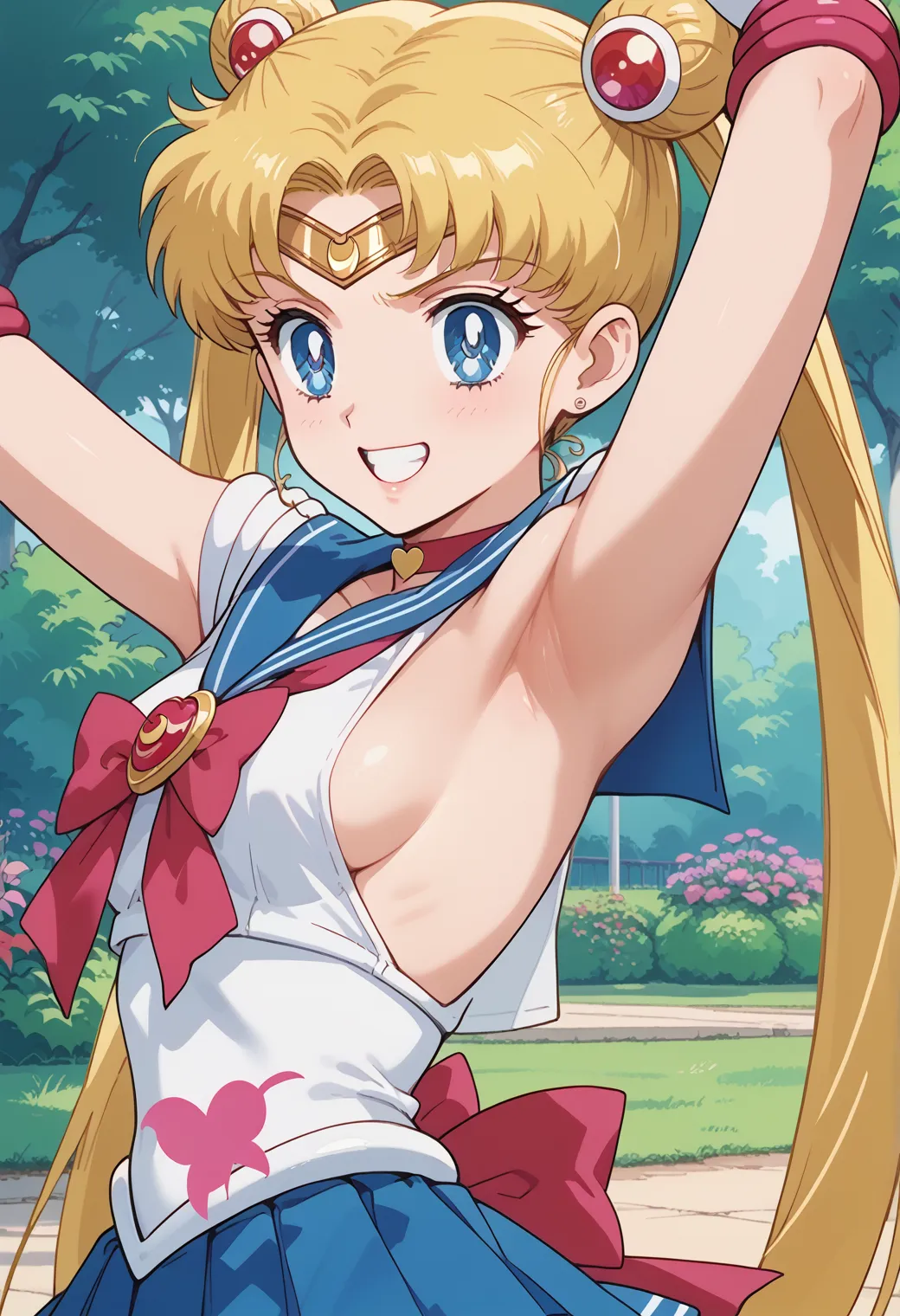 【「腋・脇」AIエロ画像（イラスト・アニメ・二次元風）4705枚まとめ！(43ページ目)のエロ画像29枚目