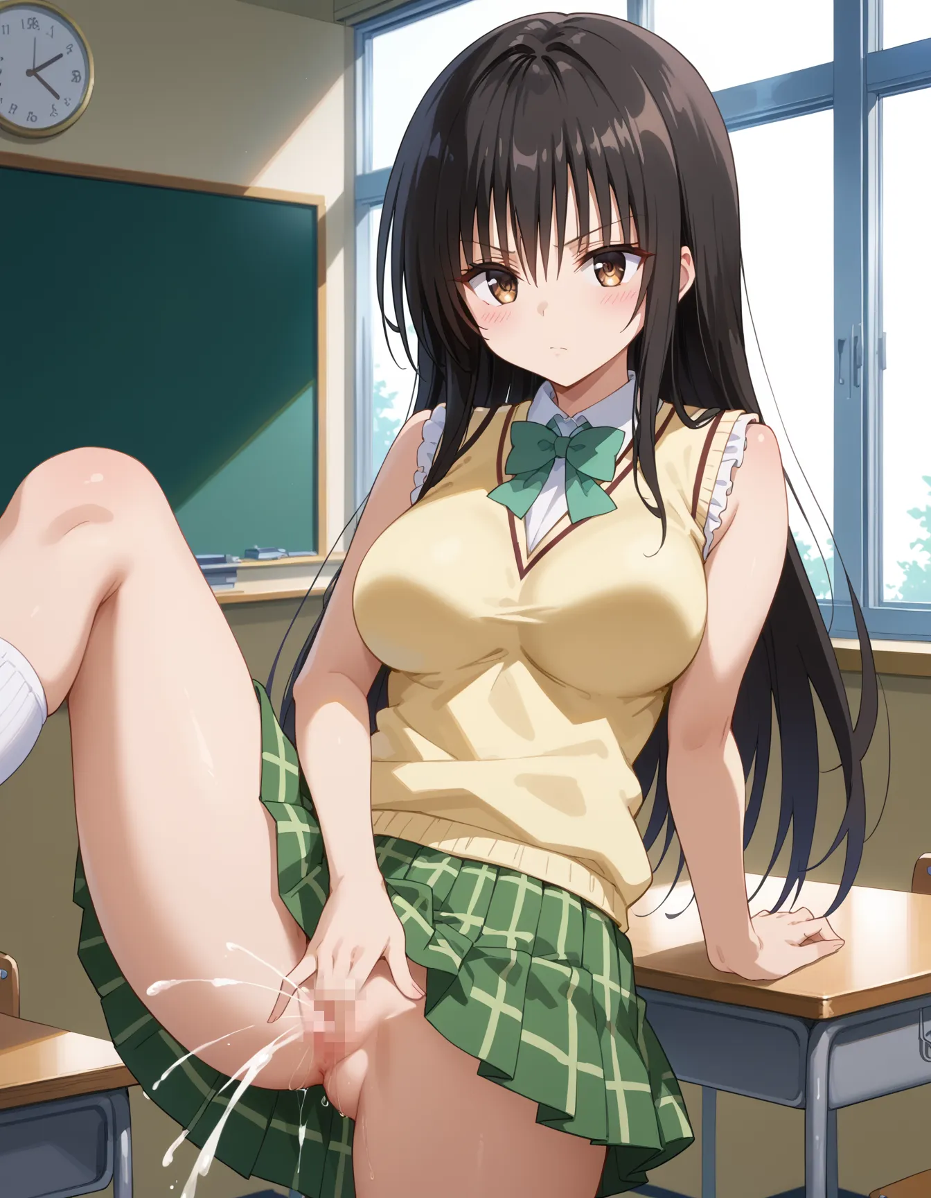 【「おまんこ×学制服」AIエロ画像（イラスト・アニメ・二次元風）845枚まとめ！(8ページ目)のエロ画像15枚目