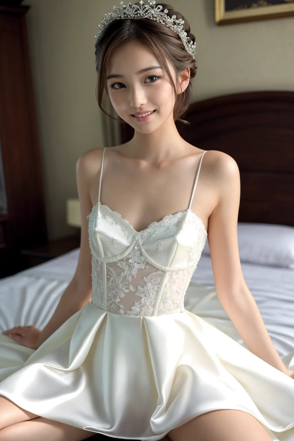 【「貧乳×ウェディングドレス」AIエロ画像（リアル・実写・フォト風）423枚まとめ！(4ページ目)のエロ画像24枚目