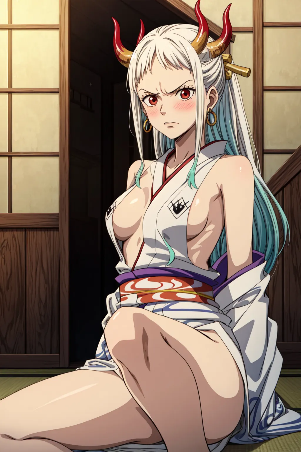 【「着物」AIエロ画像（イラスト・アニメ・二次元風）1472枚まとめ！(14ページ目)のエロ画像6枚目