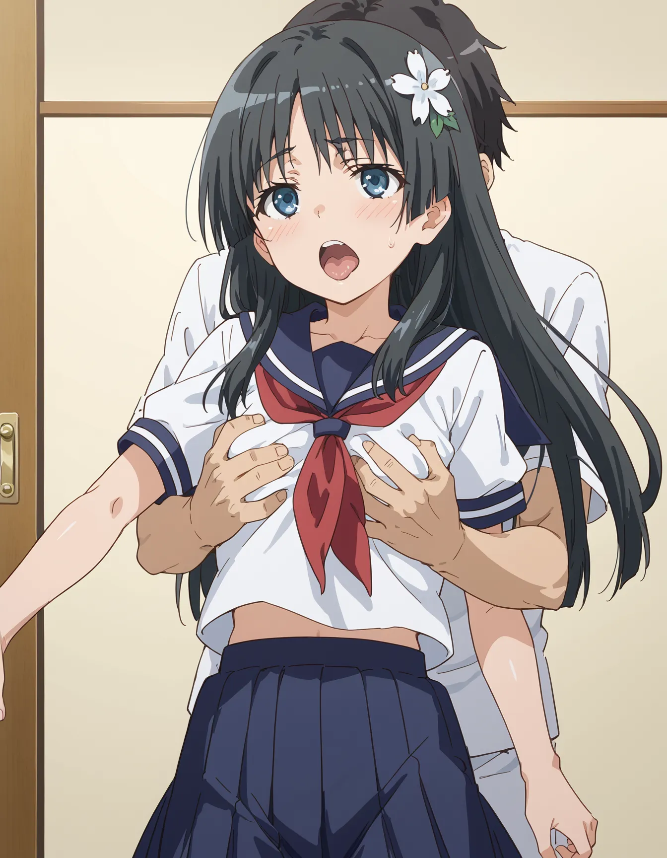 【「学制服」AIエロ画像（イラスト・アニメ・二次元風）4855枚まとめ！(41ページ目)のエロ画像23枚目