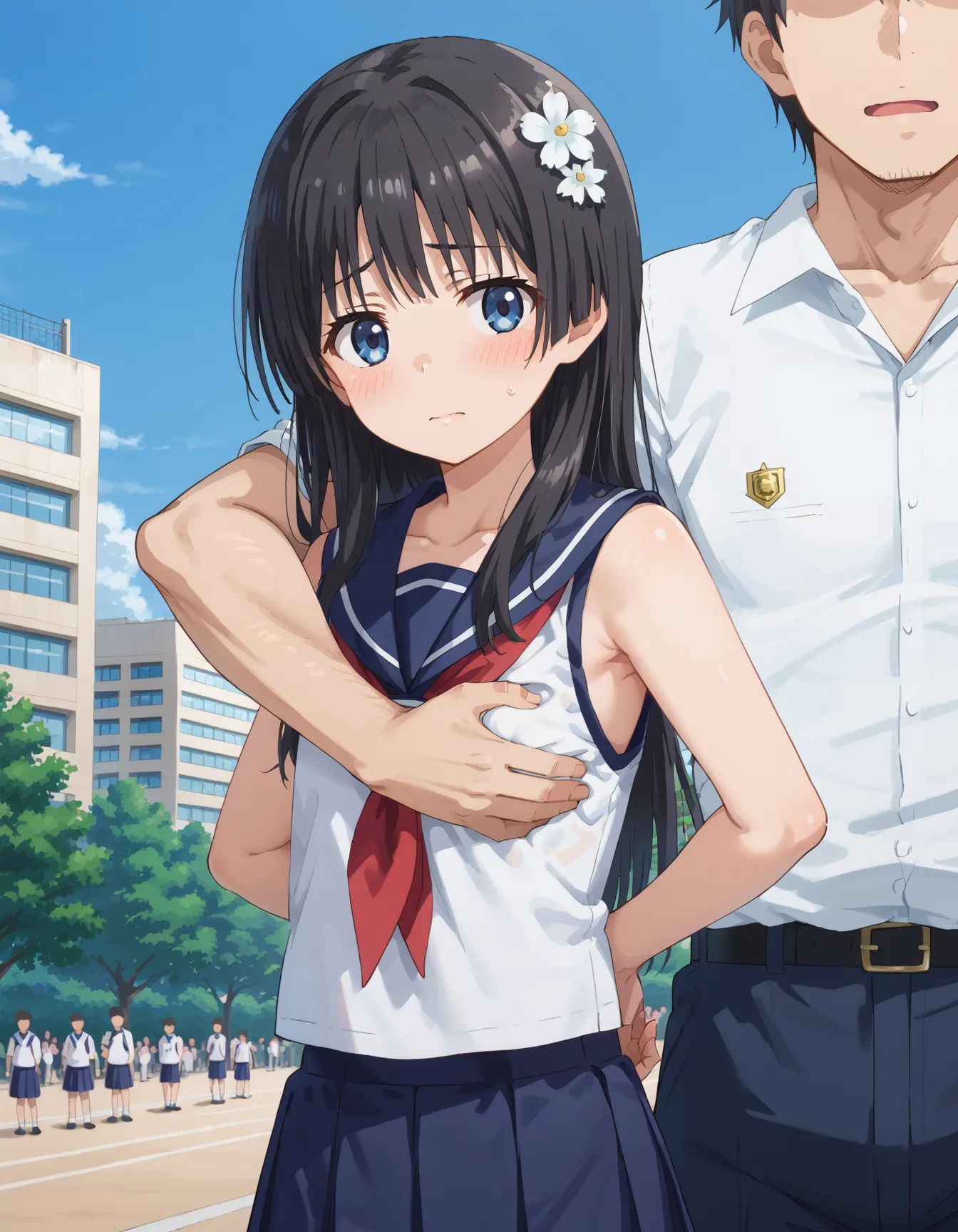 【「学制服」AIエロ画像（イラスト・アニメ・二次元風）4855枚まとめ！(41ページ目)のエロ画像16枚目