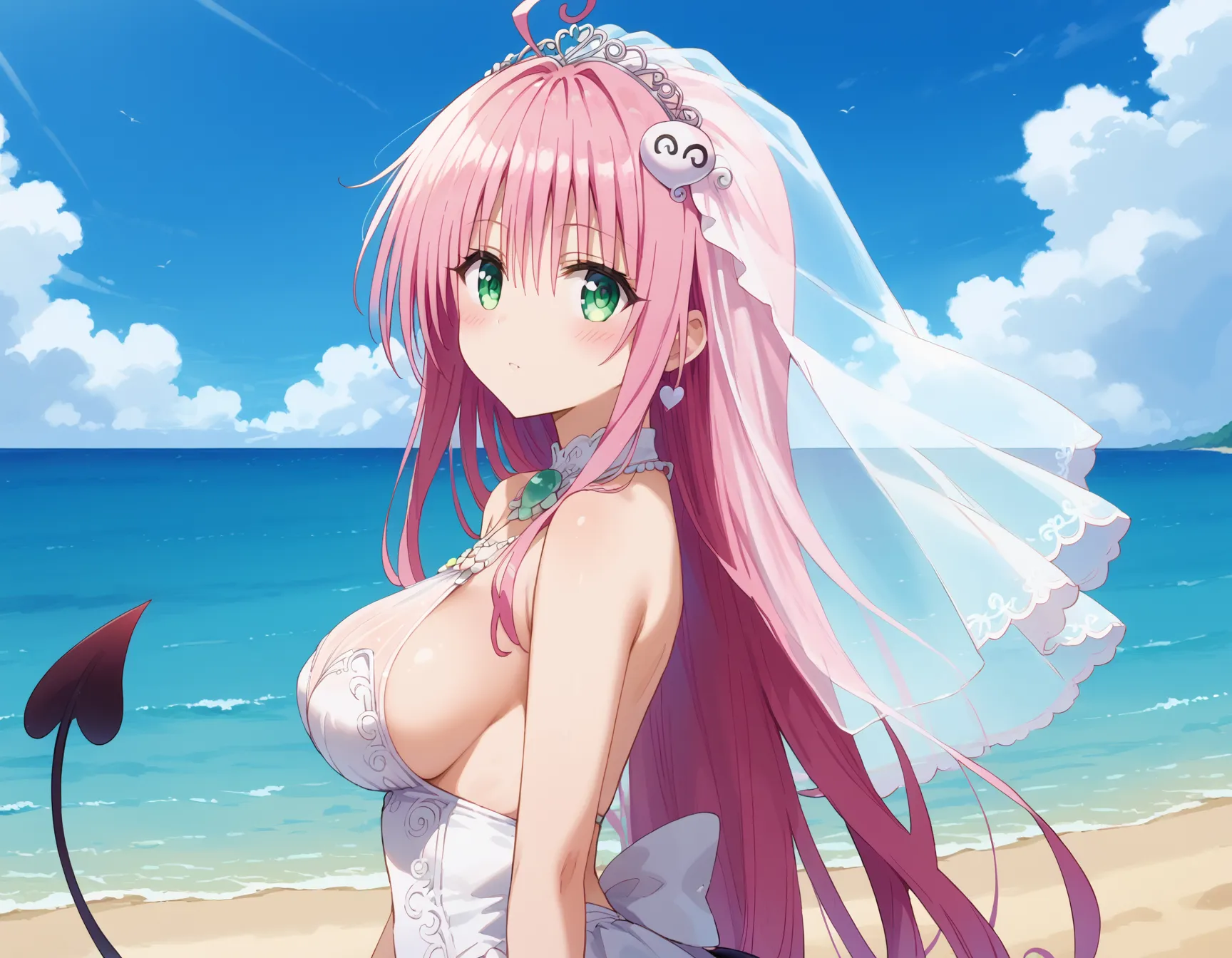 【「ウェディングドレス」AIエロ画像（イラスト・アニメ・二次元風）332枚まとめ！(3ページ目)のエロ画像21枚目