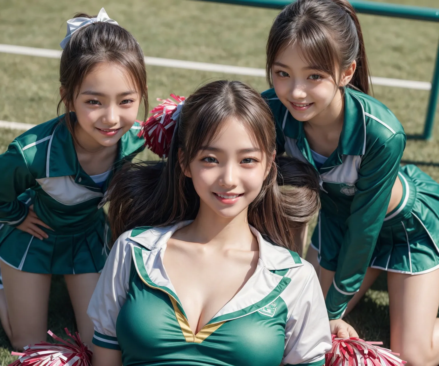 【「貧乳×チアリーダー」AIエロ画像（リアル・実写・フォト風）410枚まとめ！(4ページ目)のエロ画像28枚目