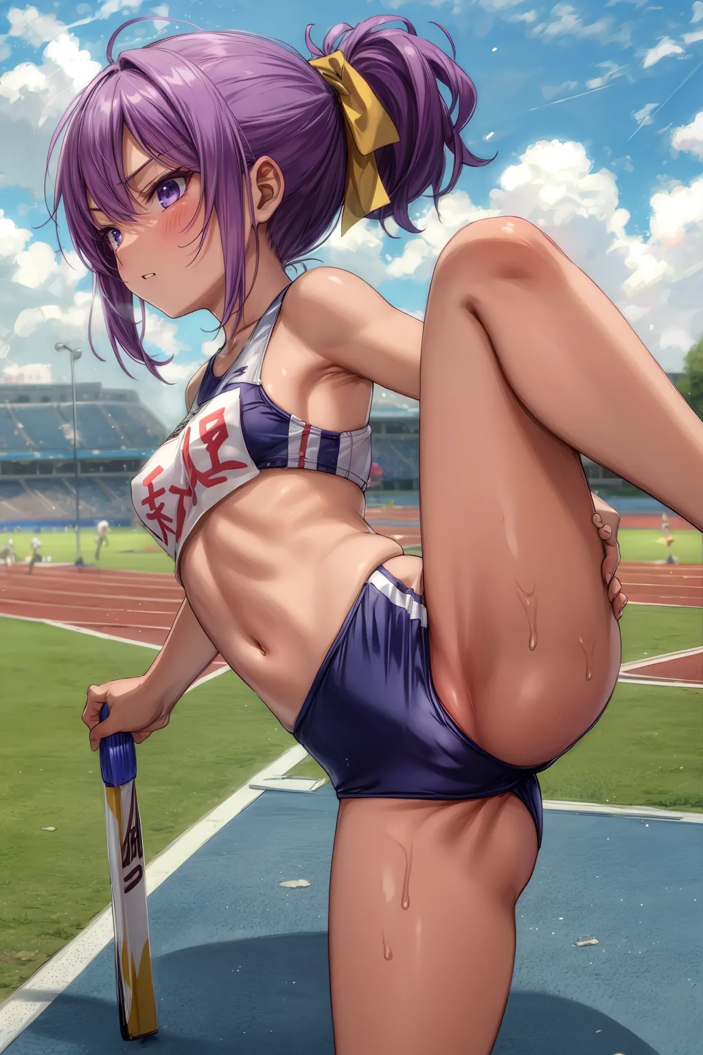 【「陸上」AIエロ画像（イラスト・アニメ・二次元風）160枚まとめ！(2ページ目)のエロ画像8枚目