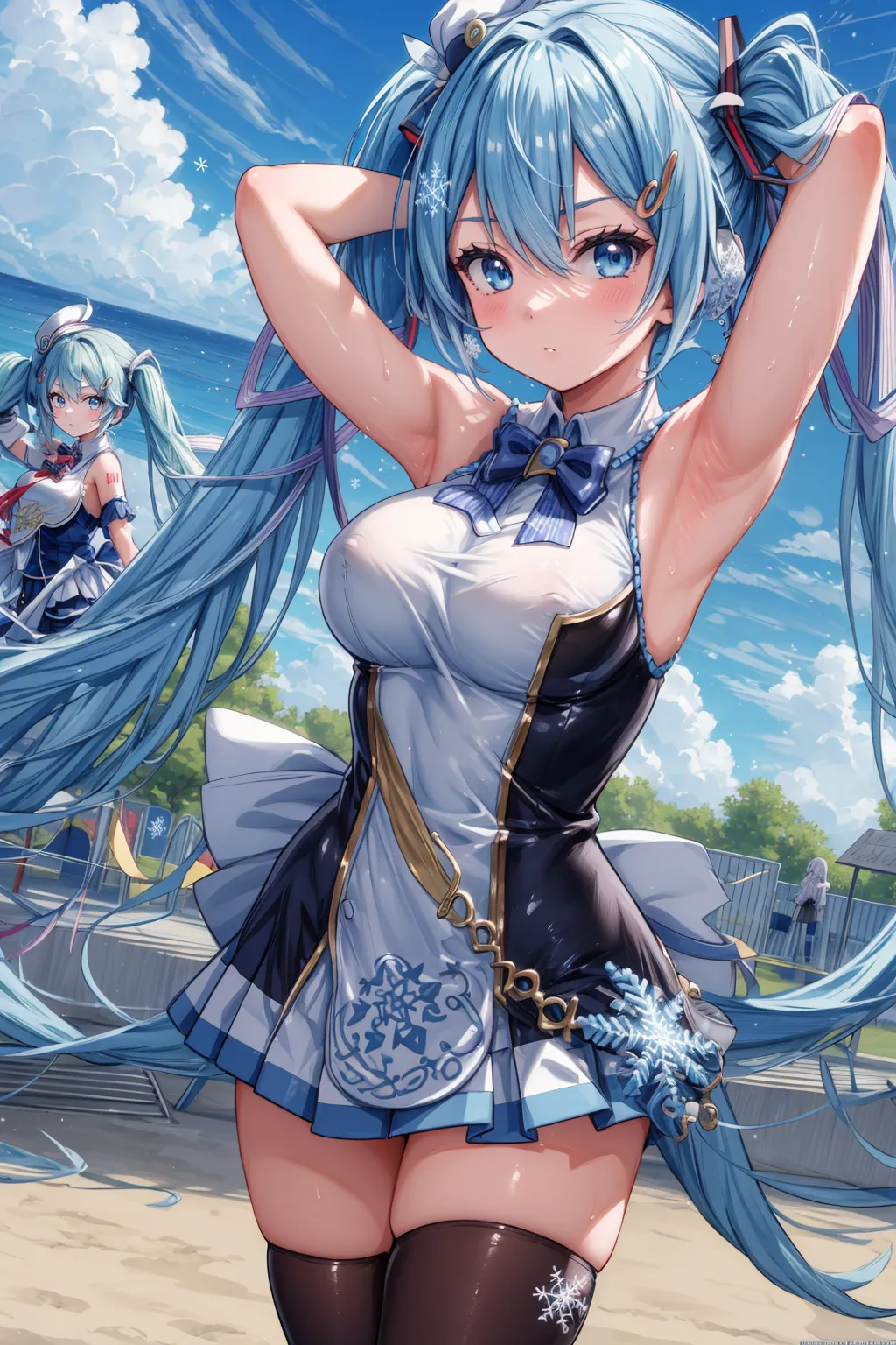 【「腋・脇」AIエロ画像（イラスト・アニメ・二次元風）4705枚まとめ！(39ページ目)のエロ画像12枚目