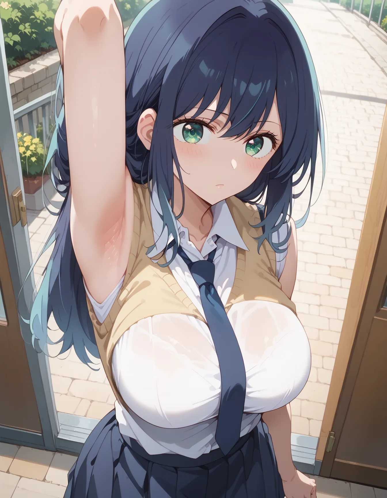 【「学制服」AIエロ画像（イラスト・アニメ・二次元風）4855枚まとめ！(39ページ目)のエロ画像6枚目