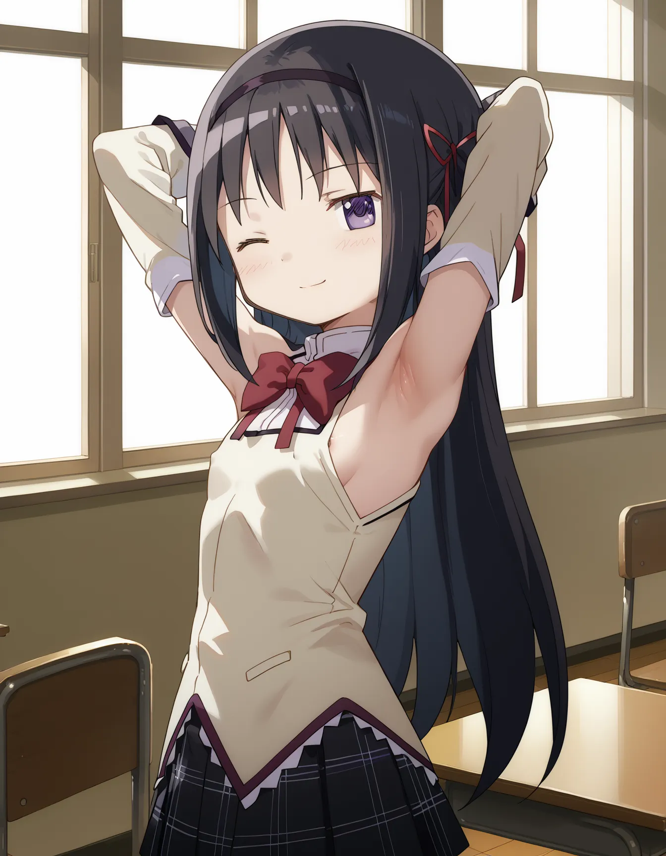 【「学制服」AIエロ画像（イラスト・アニメ・二次元風）4855枚まとめ！(38ページ目)のエロ画像23枚目