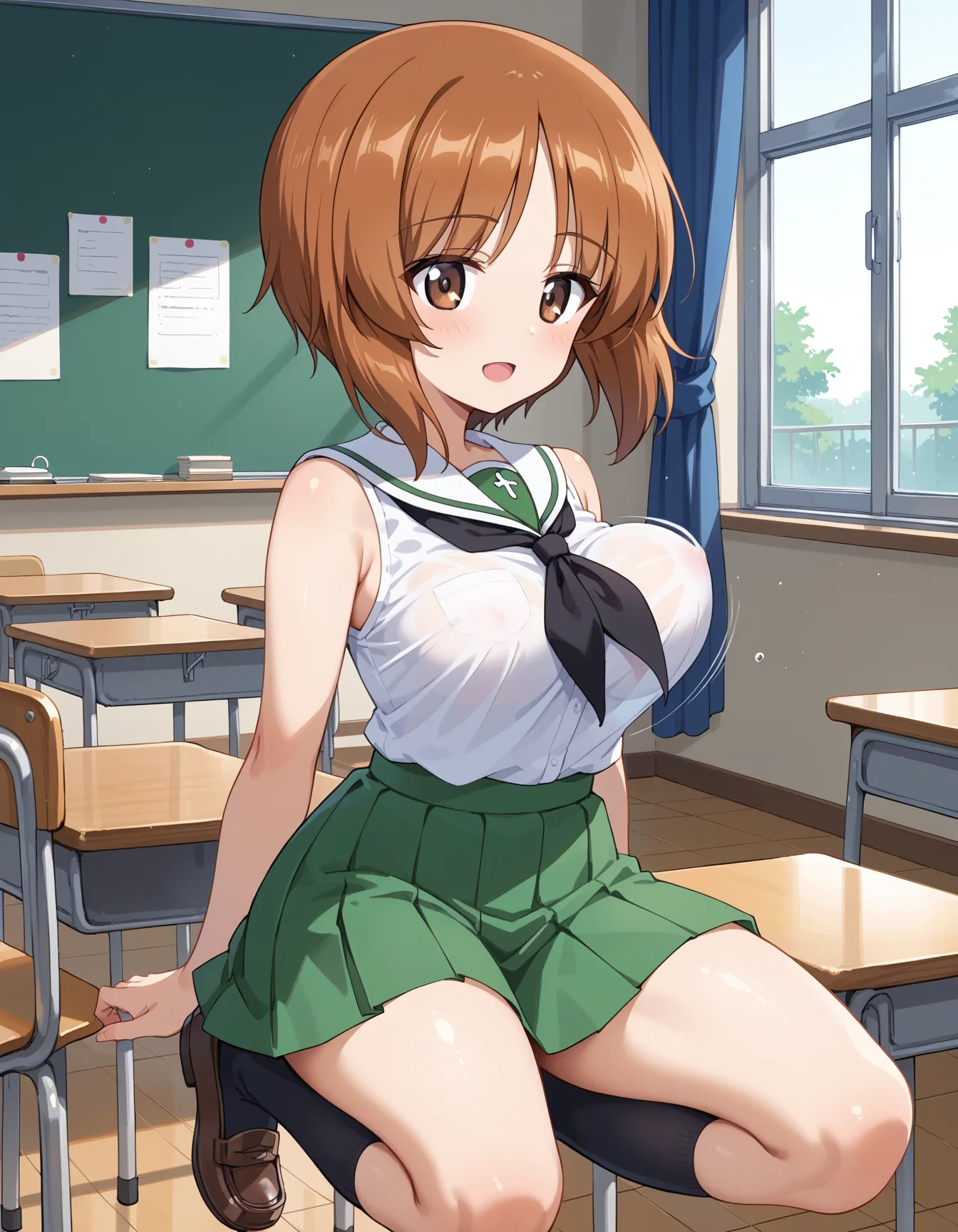 【「学制服」AIエロ画像（イラスト・アニメ・二次元風）4855枚まとめ！(38ページ目)のエロ画像15枚目