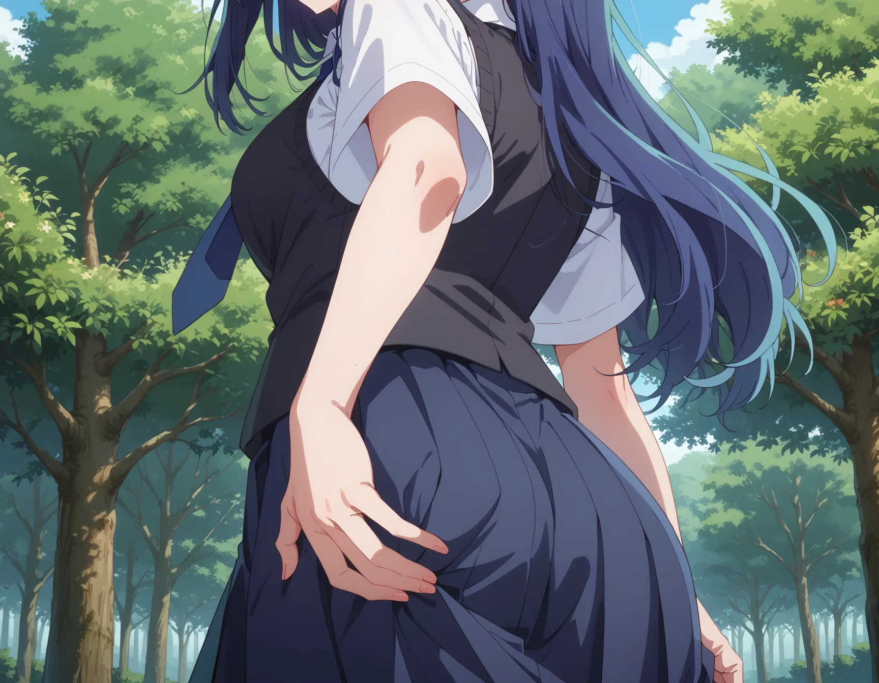 【「学制服」AIエロ画像（イラスト・アニメ・二次元風）4855枚まとめ！(38ページ目)のエロ画像1枚目