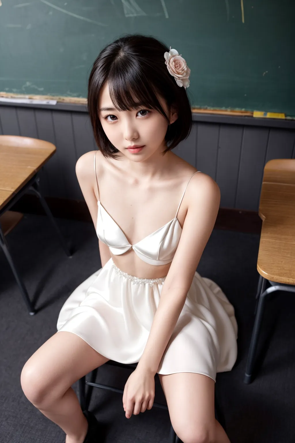 【「貧乳×ウェディングドレス」AIエロ画像（リアル・実写・フォト風）423枚まとめ！(3ページ目)のエロ画像22枚目
