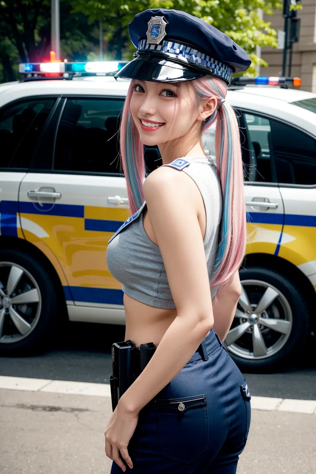 【「女警官」AIエロ画像（リアル・実写・フォト風）810枚まとめ！(7ページ目)のエロ画像4枚目