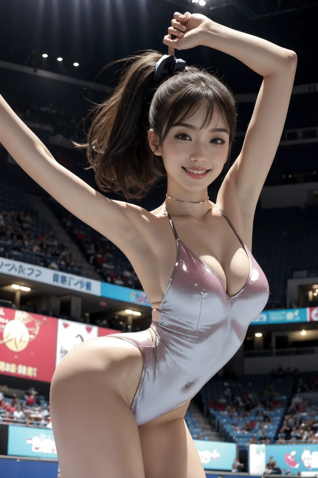 【「巨乳×レオタード」AIエロ画像（リアル・実写・フォト風）240枚まとめ！(3ページ目)のエロ画像7枚目