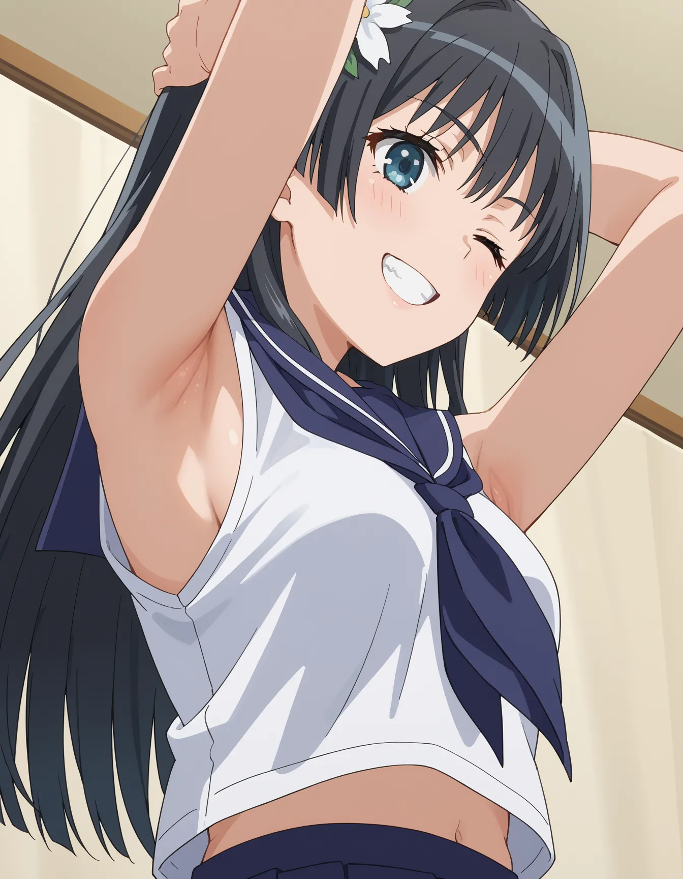 【「学制服」AIエロ画像（イラスト・アニメ・二次元風）4855枚まとめ！(35ページ目)のエロ画像22枚目