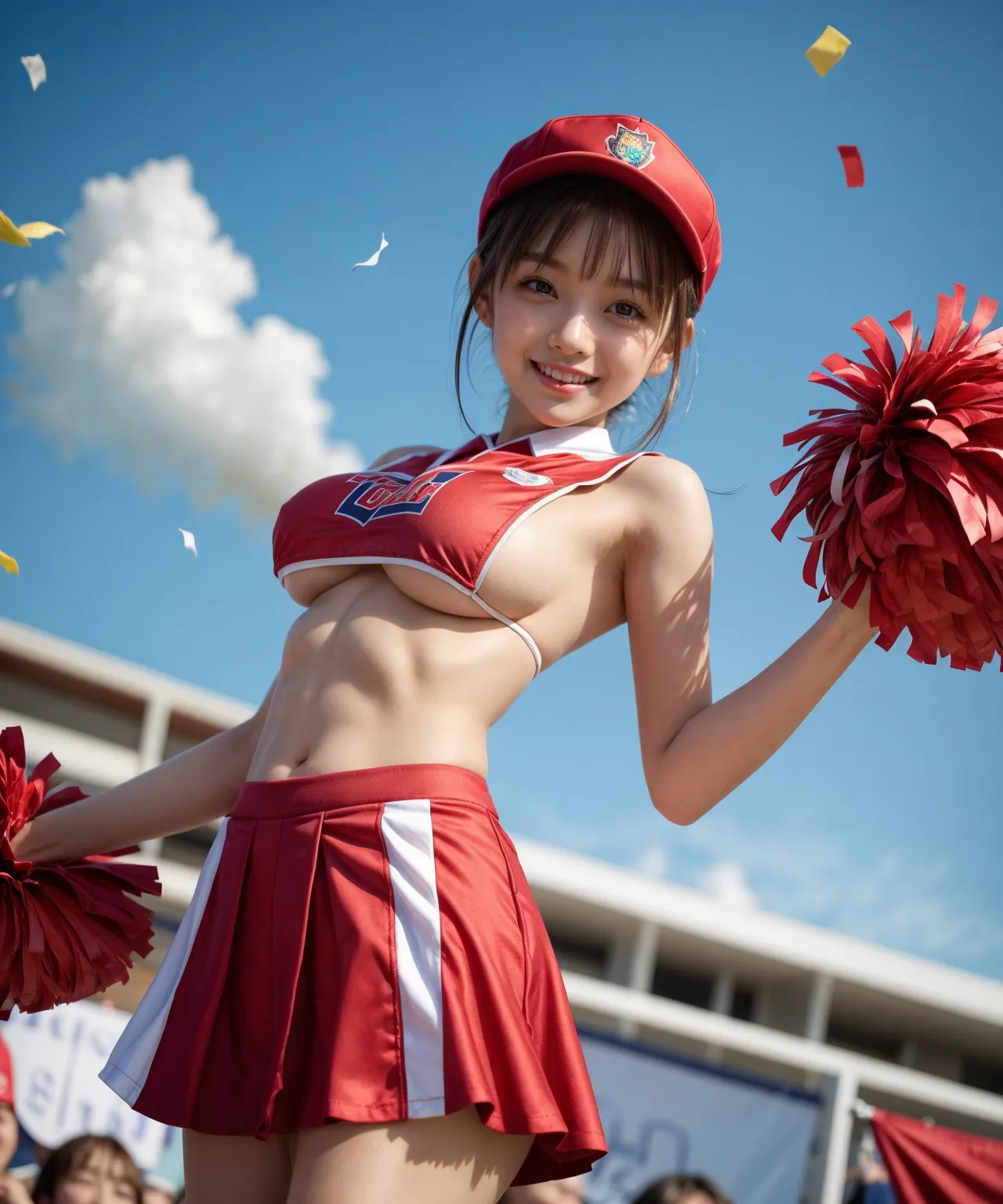 【「ロリ・小柄×チアリーダー」AIエロ画像（リアル・実写・フォト風）264枚まとめ！(3ページ目)のエロ画像5枚目