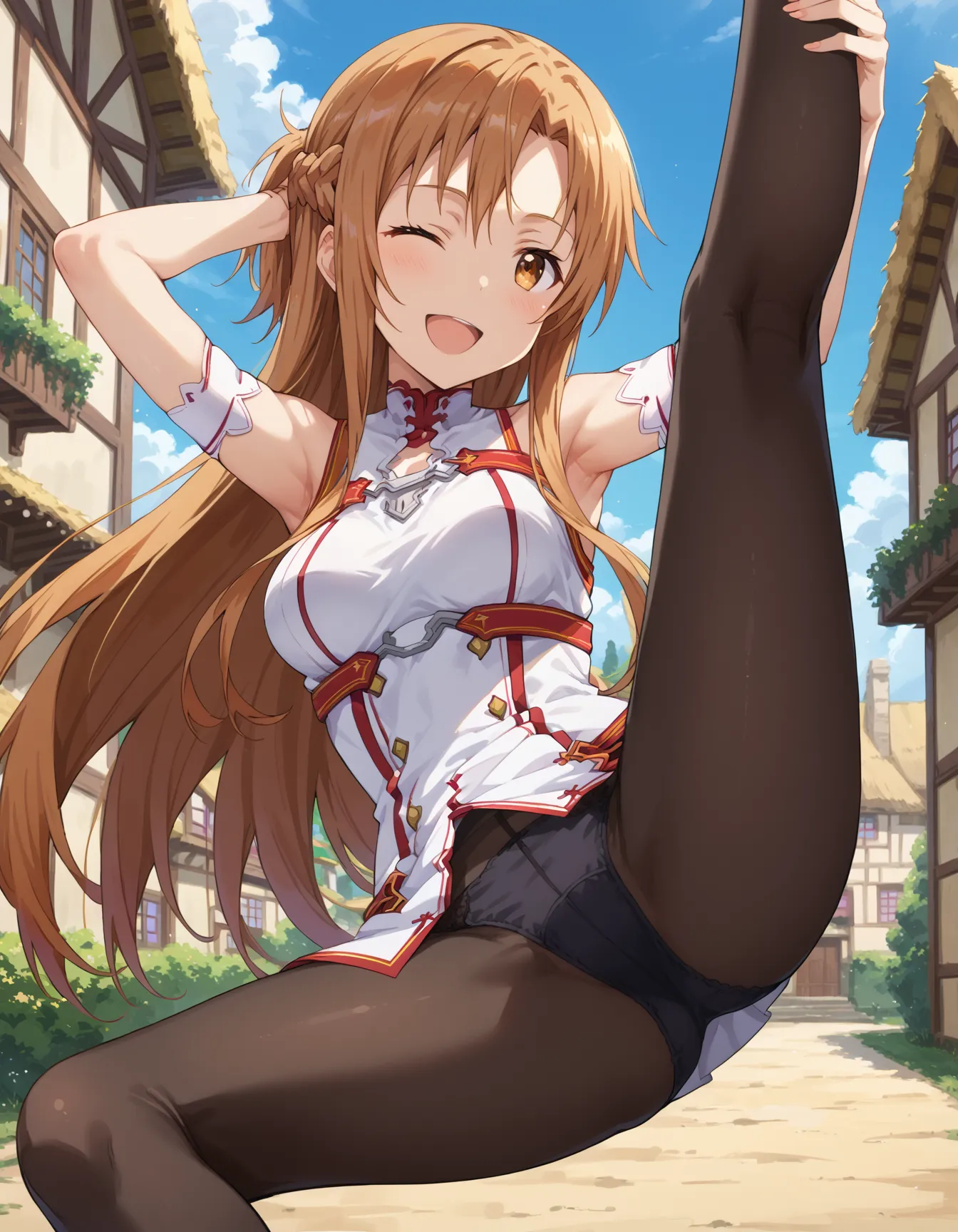 【「パンスト」AIエロ画像（イラスト・アニメ・二次元風）1436枚まとめ！(12ページ目)のエロ画像4枚目