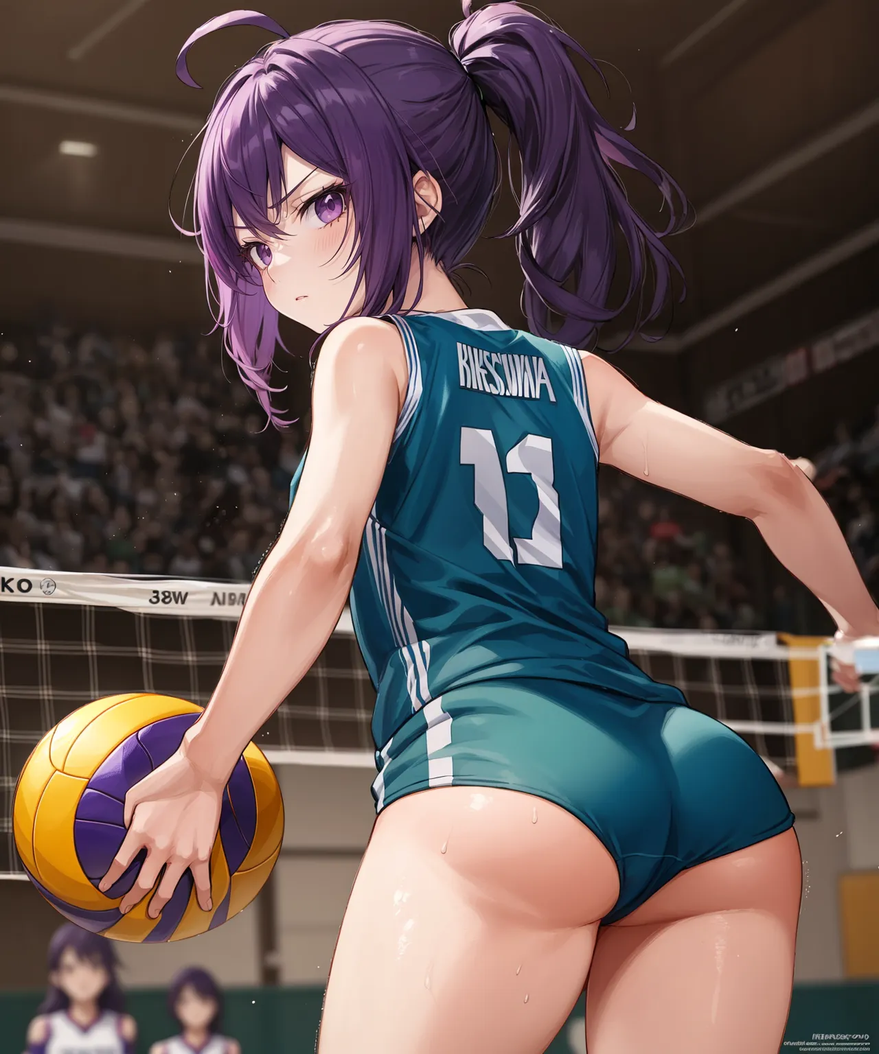【「貧乳×バレーボール」AIエロ画像（イラスト・アニメ・二次元風）57枚まとめ！のエロ画像16枚目