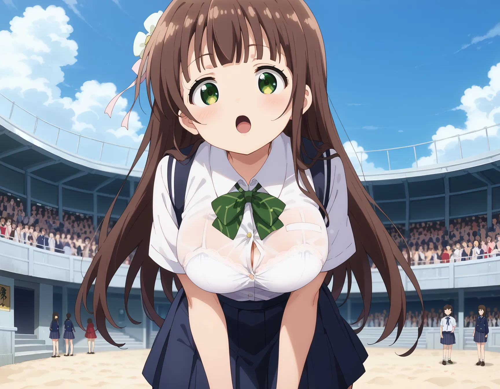 【「学制服」AIエロ画像（イラスト・アニメ・二次元風）4855枚まとめ！(31ページ目)のエロ画像7枚目