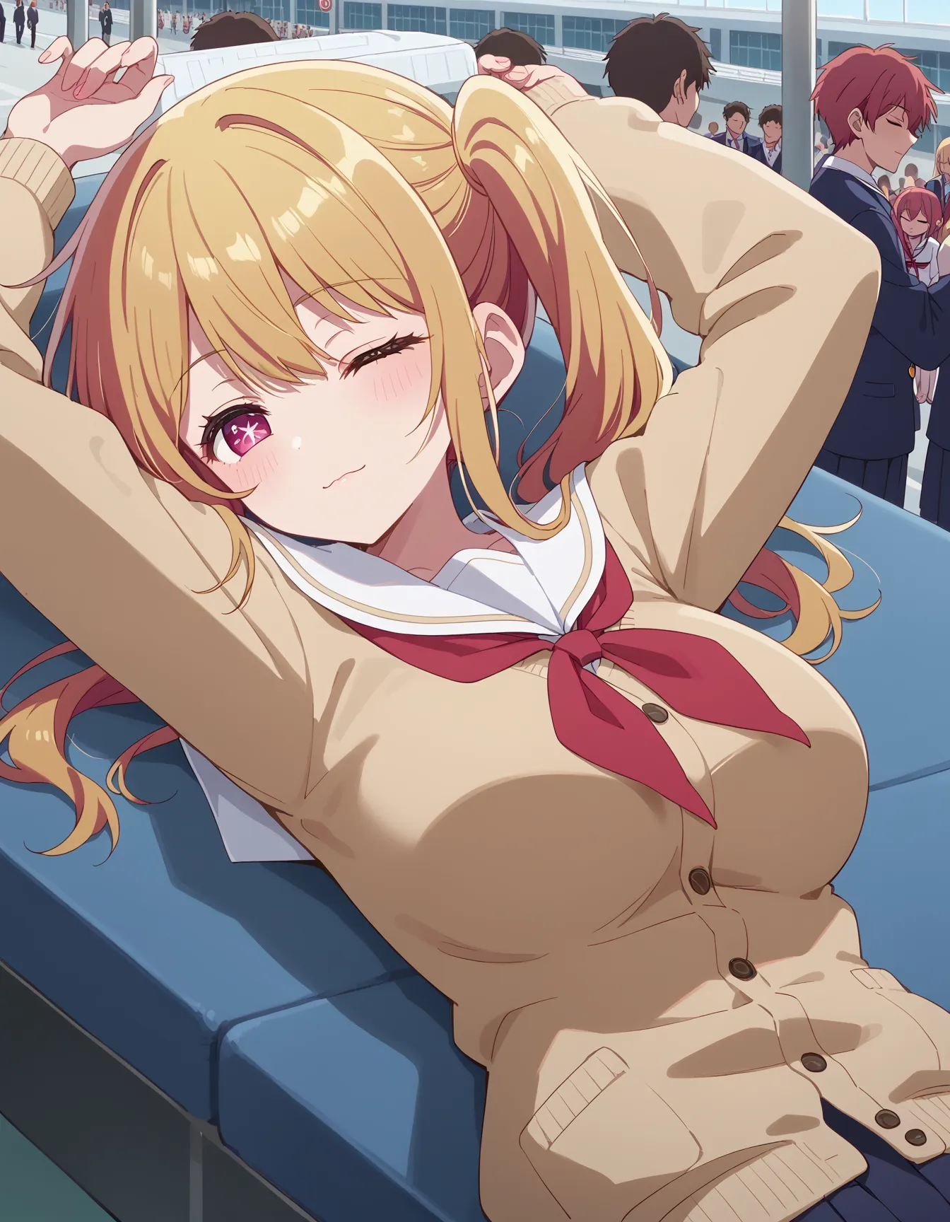 【「学制服」AIエロ画像（イラスト・アニメ・二次元風）4855枚まとめ！(31ページ目)のエロ画像2枚目