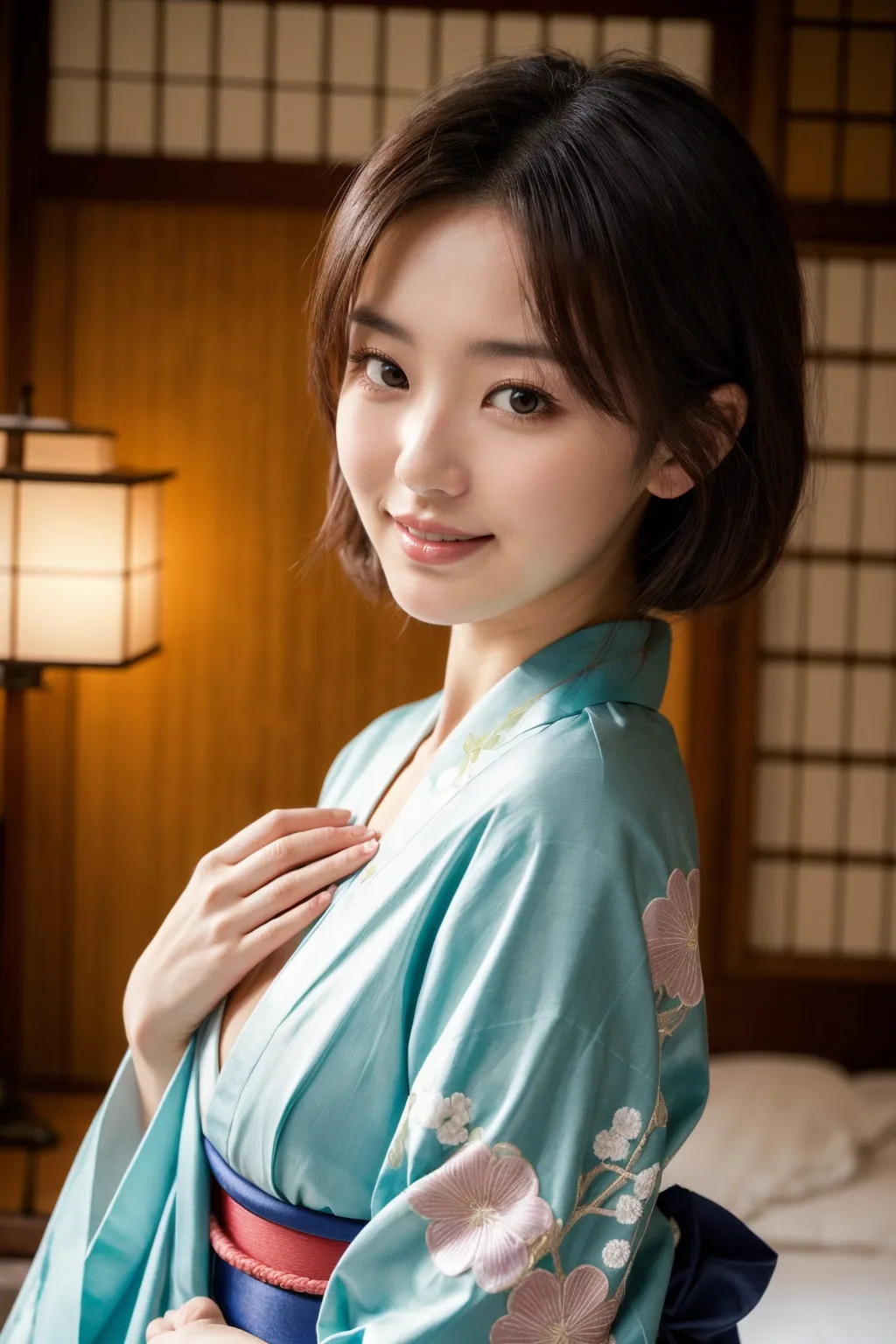 【「貧乳×着物」AIエロ画像（リアル・実写・フォト風）639枚まとめ！(4ページ目)のエロ画像13枚目