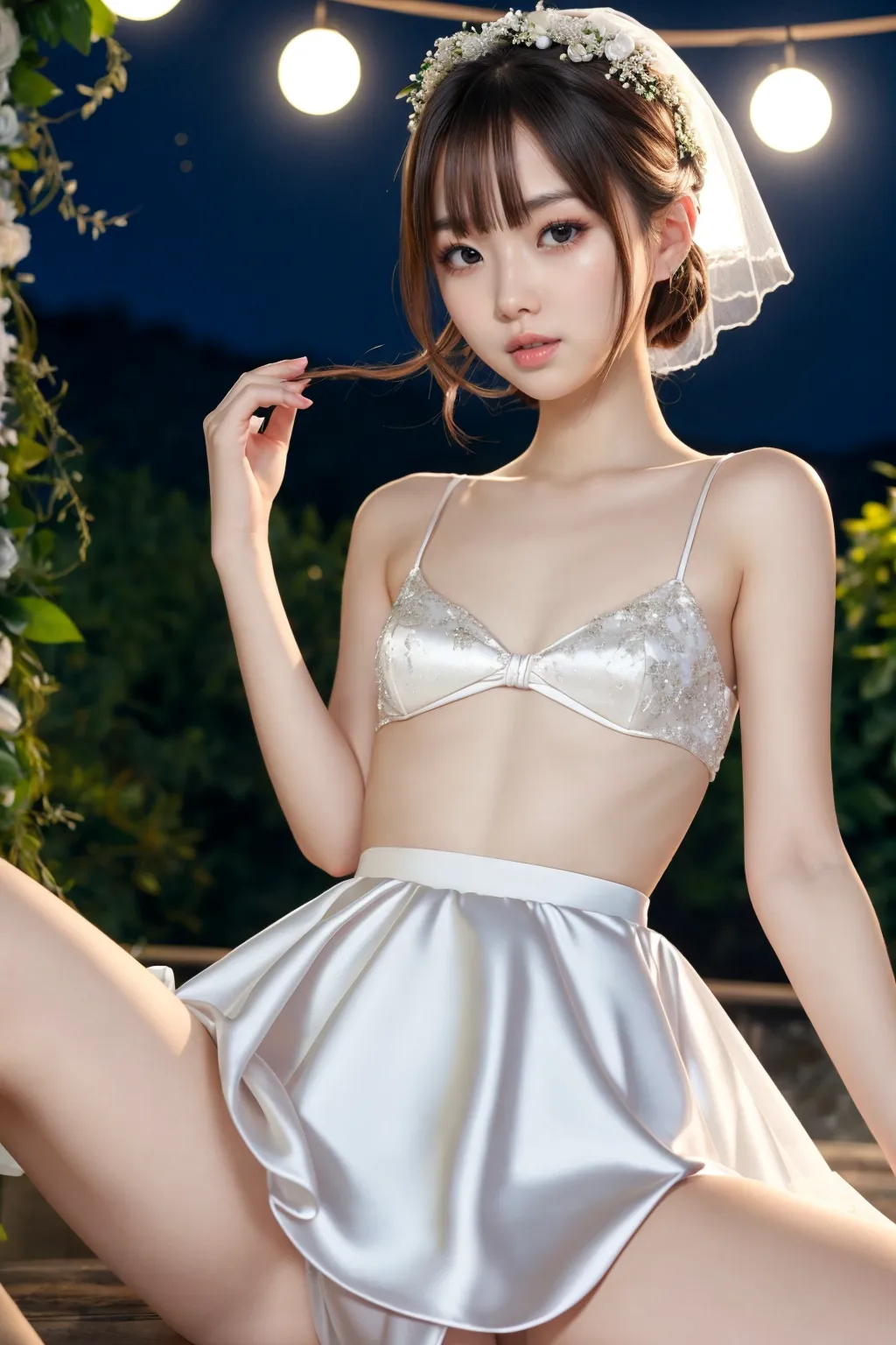 【「貧乳×ウェディングドレス」AIエロ画像（リアル・実写・フォト風）423枚まとめ！(3ページ目)のエロ画像6枚目